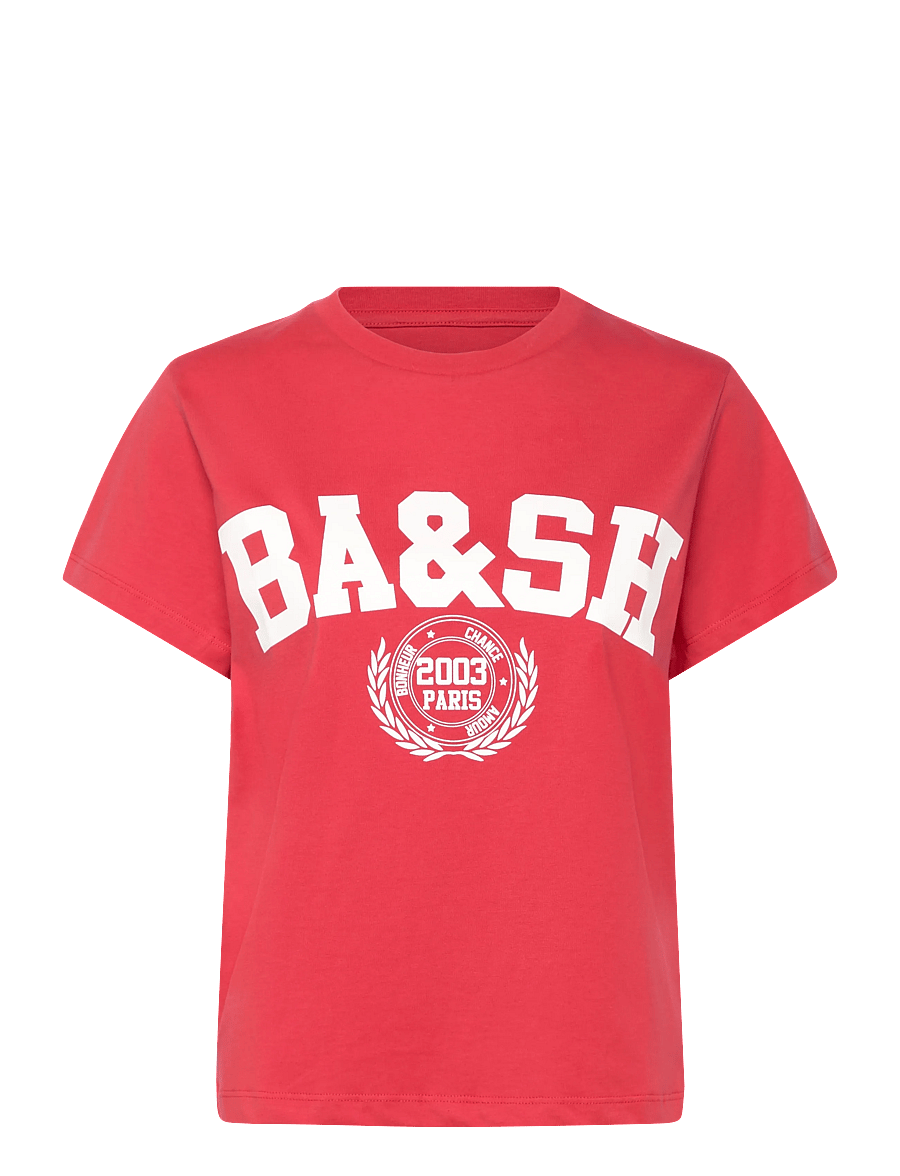 ba&sh - T-SHIRT IONI - t-shirts & tops - rouge - 1