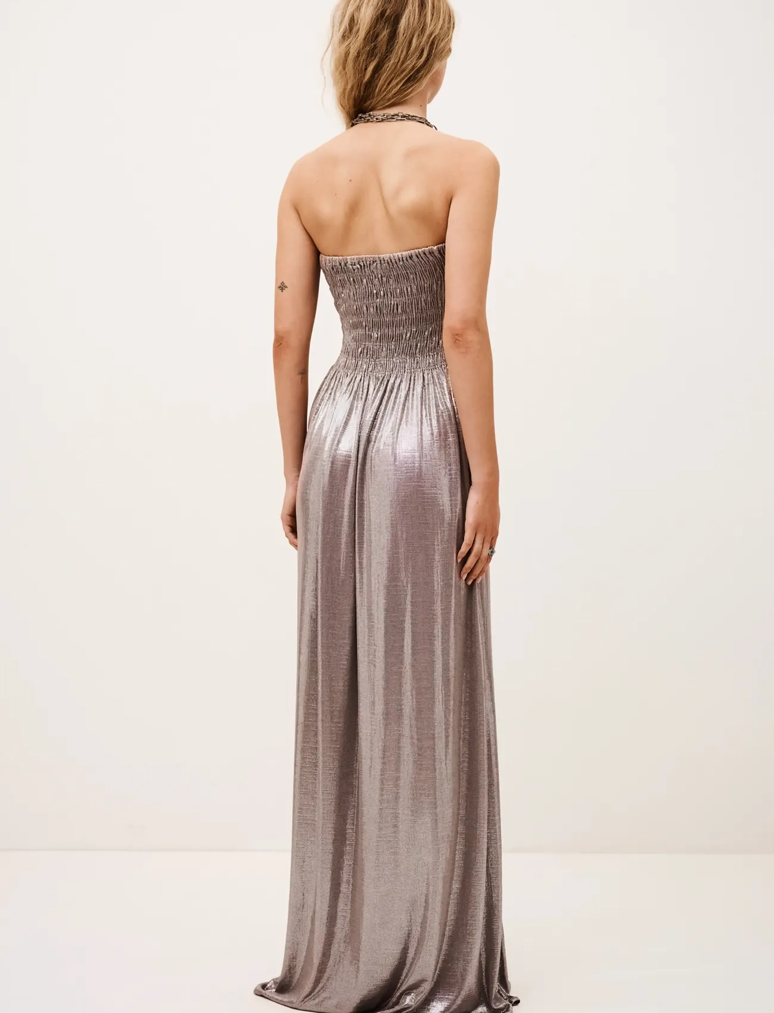 ba&sh - ROBE ISABELLA - aftonklänningar - silver - 4