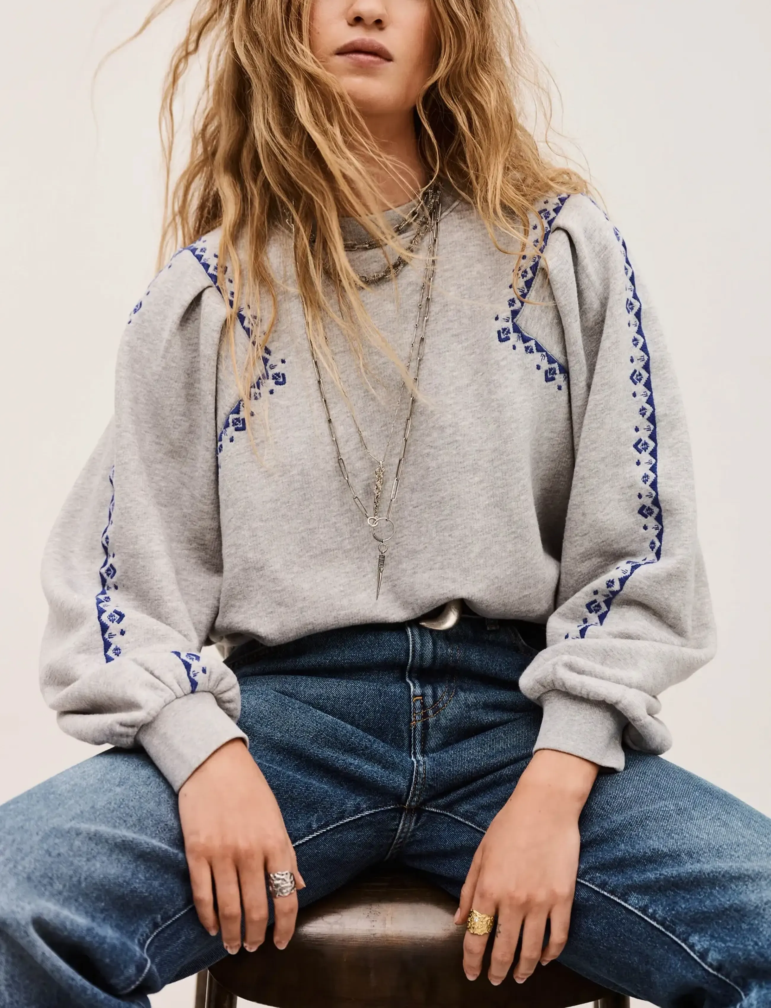 ba&sh - SWEAT MESTA - sweatshirts & hoodies - grey - 3