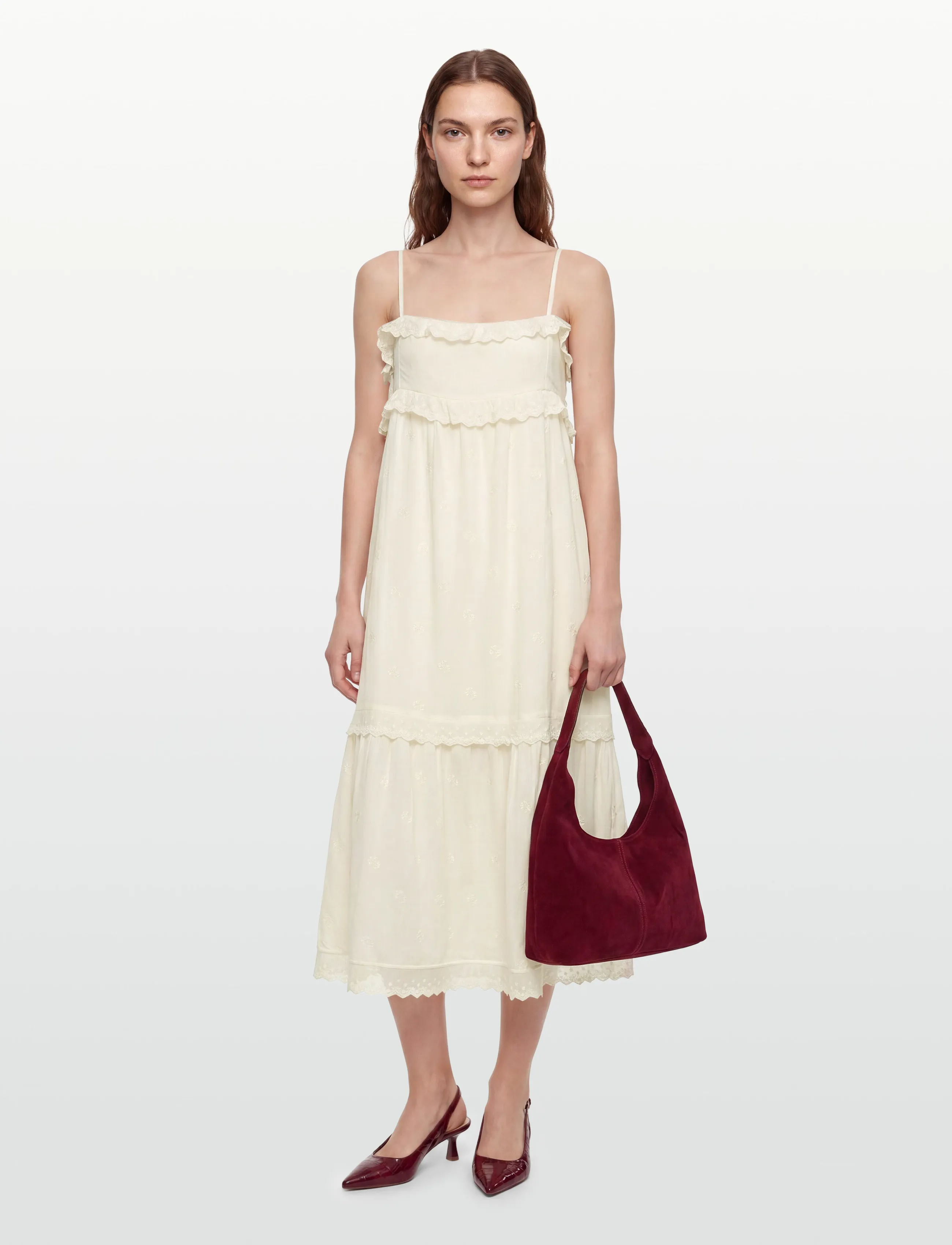 ba&sh Robe Penny, M, Dresses, Creme - Maxi Dress, Frauen