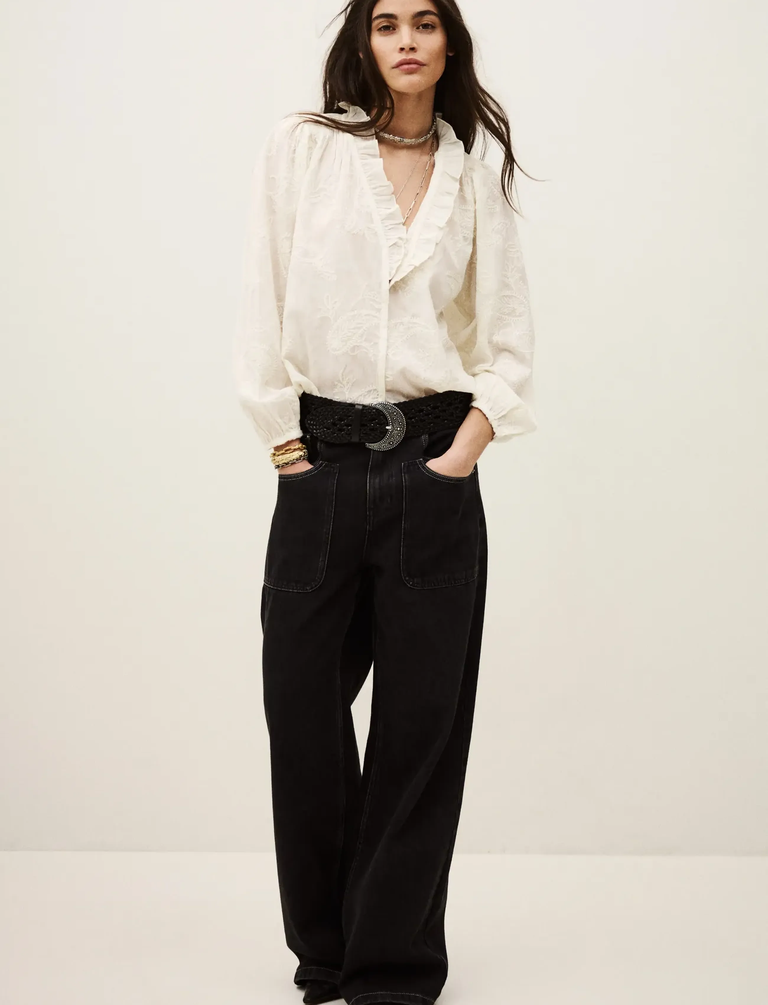 ba&sh - CHEMISE PETTY - long sleeved blouses - ecru - 3