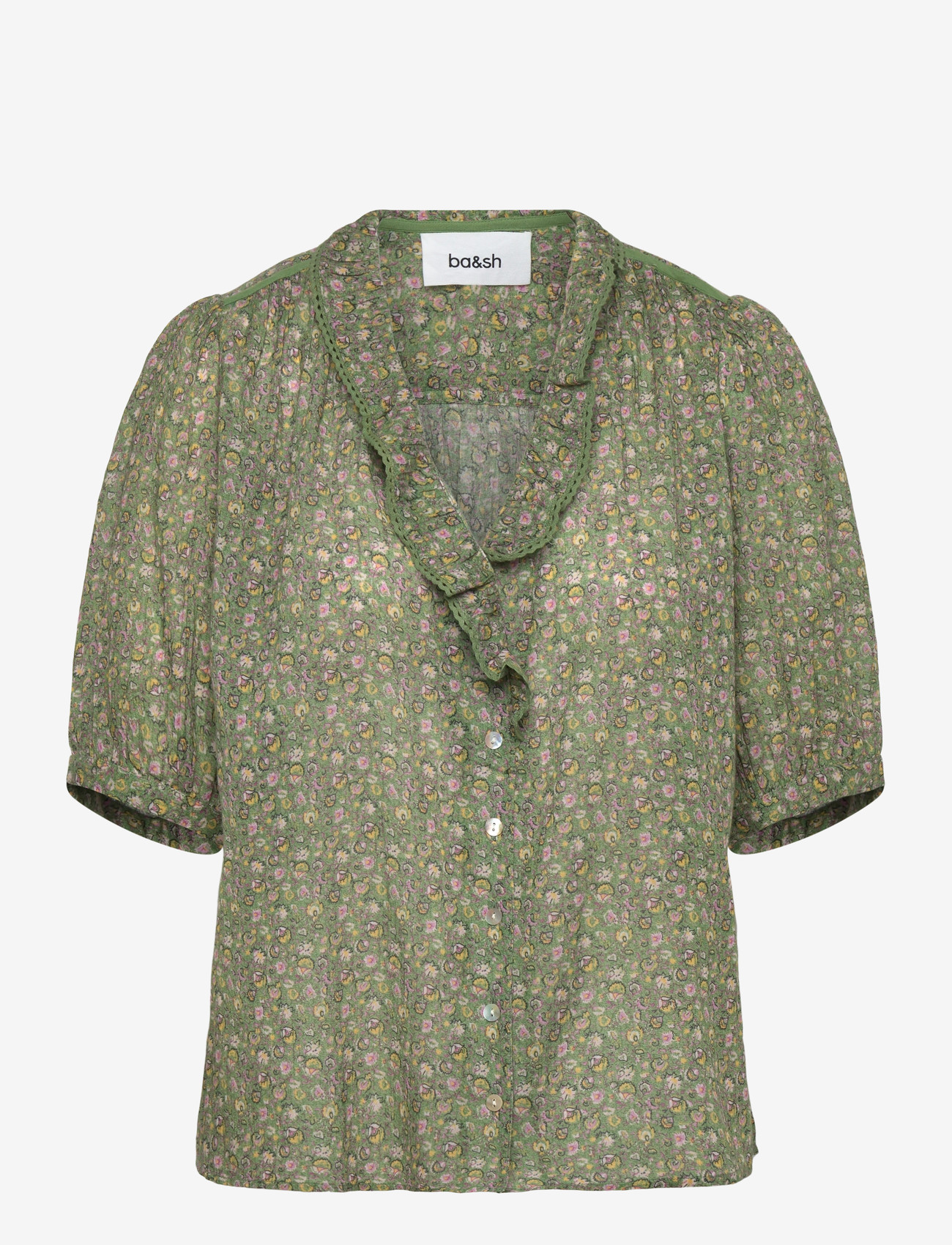 ba&sh - CHEMISE PHYSALYS - kortärmade blusar - green - 0