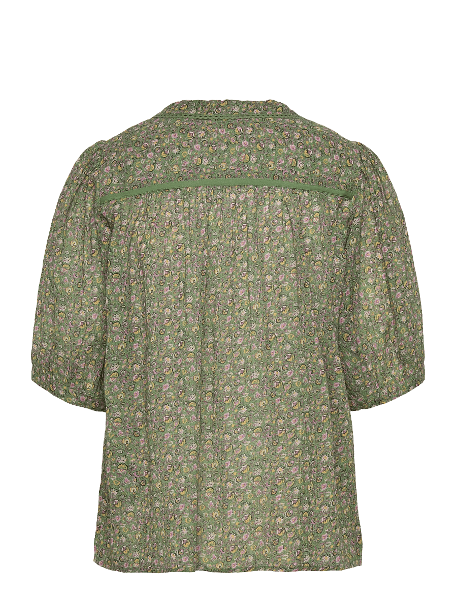 ba&sh - CHEMISE PHYSALYS - blouses à manches courtes - green - 1