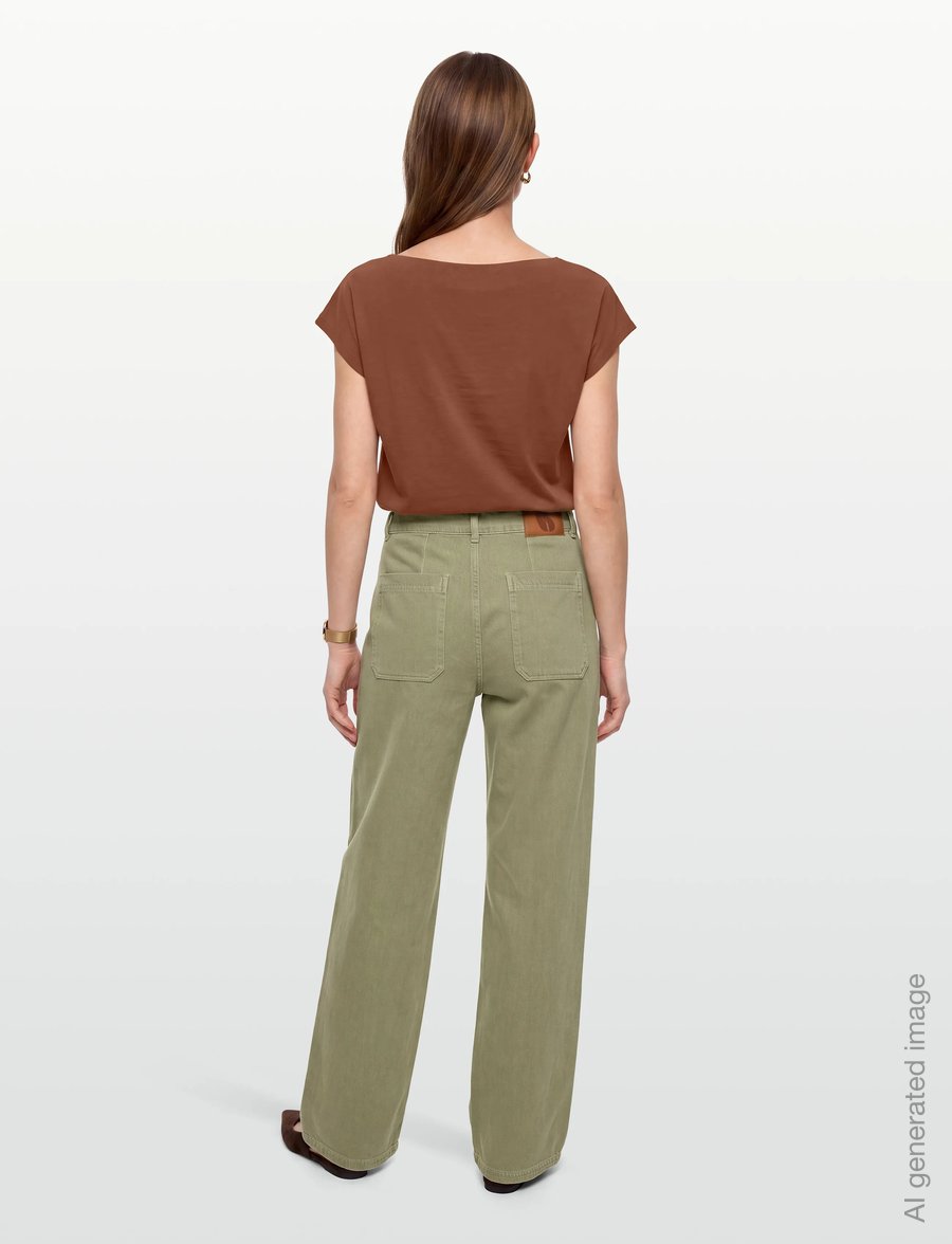 ba&sh - PANTALON RAJA - hose mit geradem bein - amande - 4