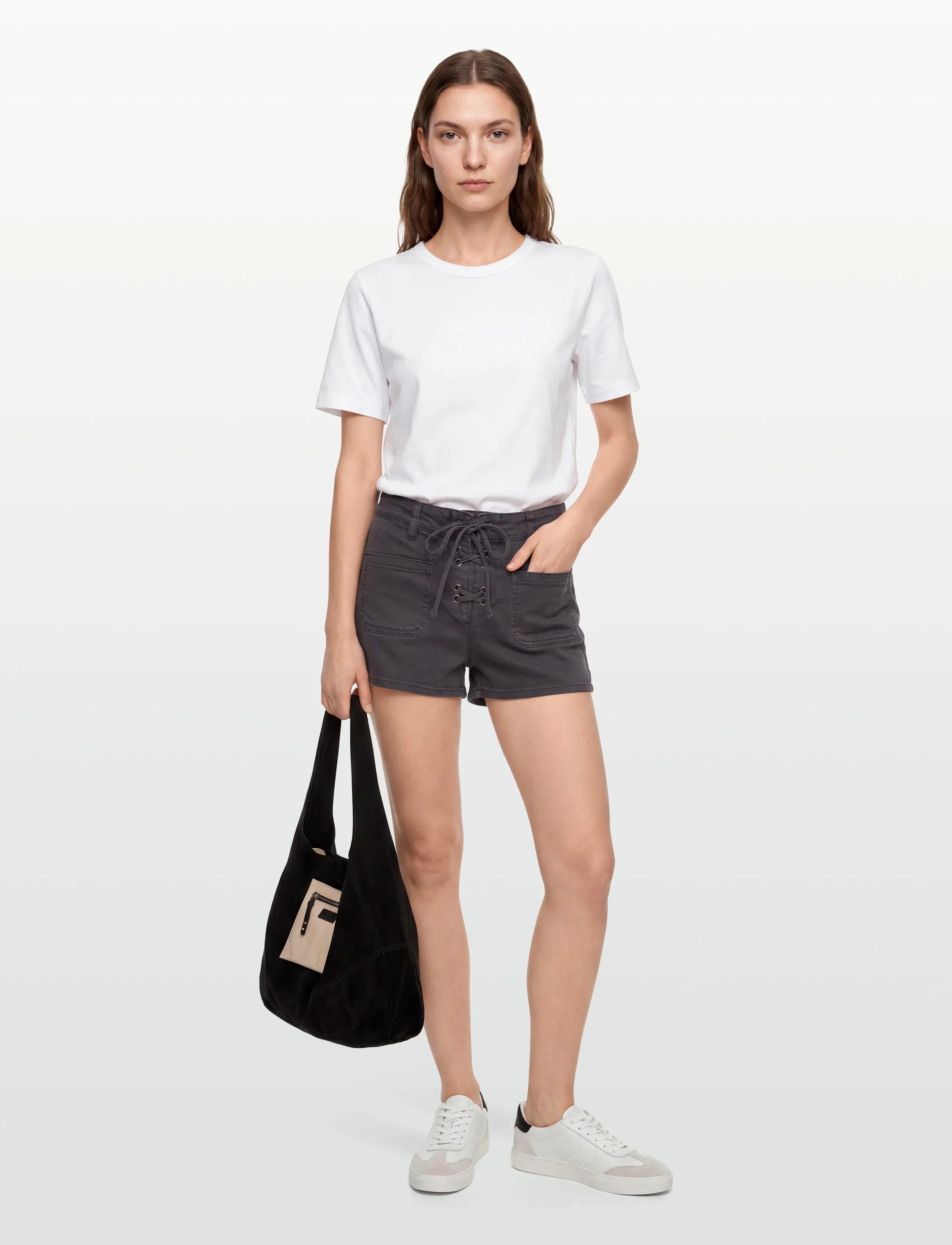ba&sh Short Reno, L, Grey, Shorts > Afslappede Shorts, Dame