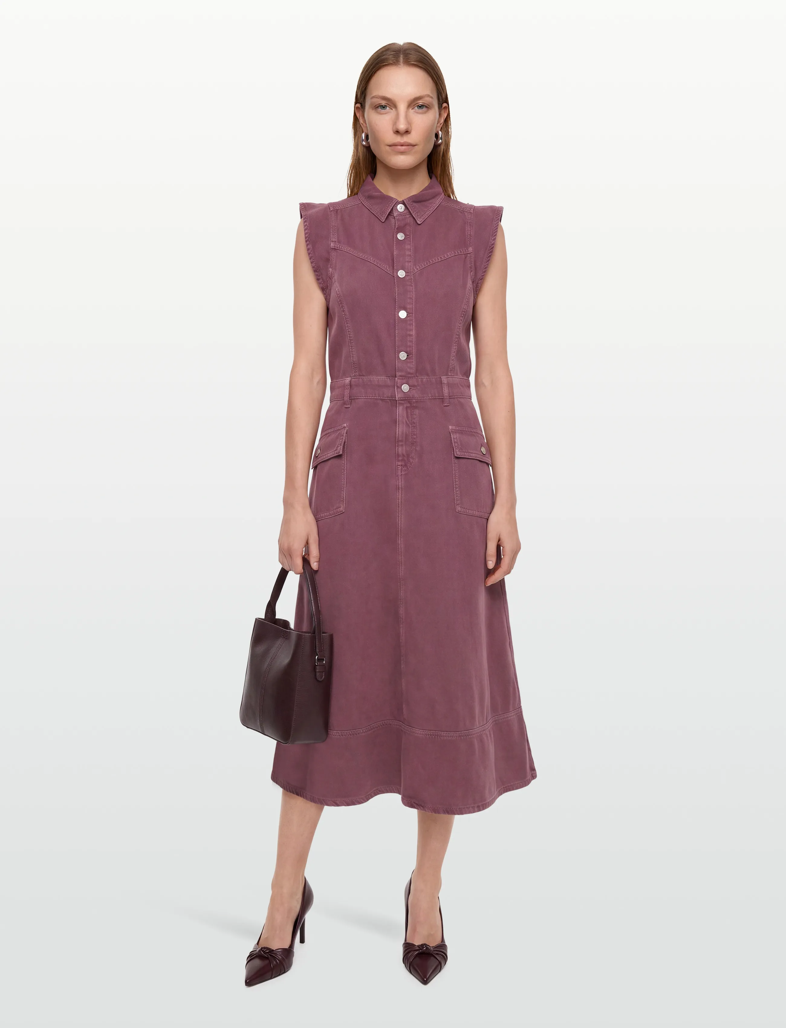 ba&sh Robe Risol, XS, Pink, Kjoler > Knælange Og Midi, Dame