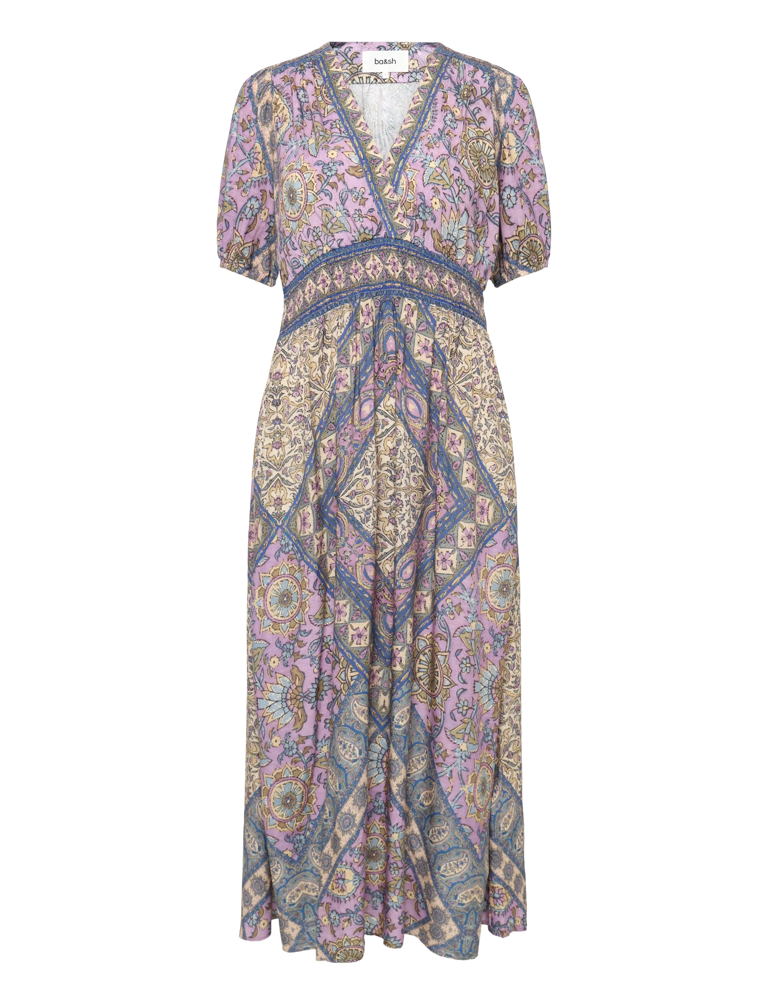 ba&sh Robe Sidelie, XS, Designer, Lila - Maxi Dress, Frauen