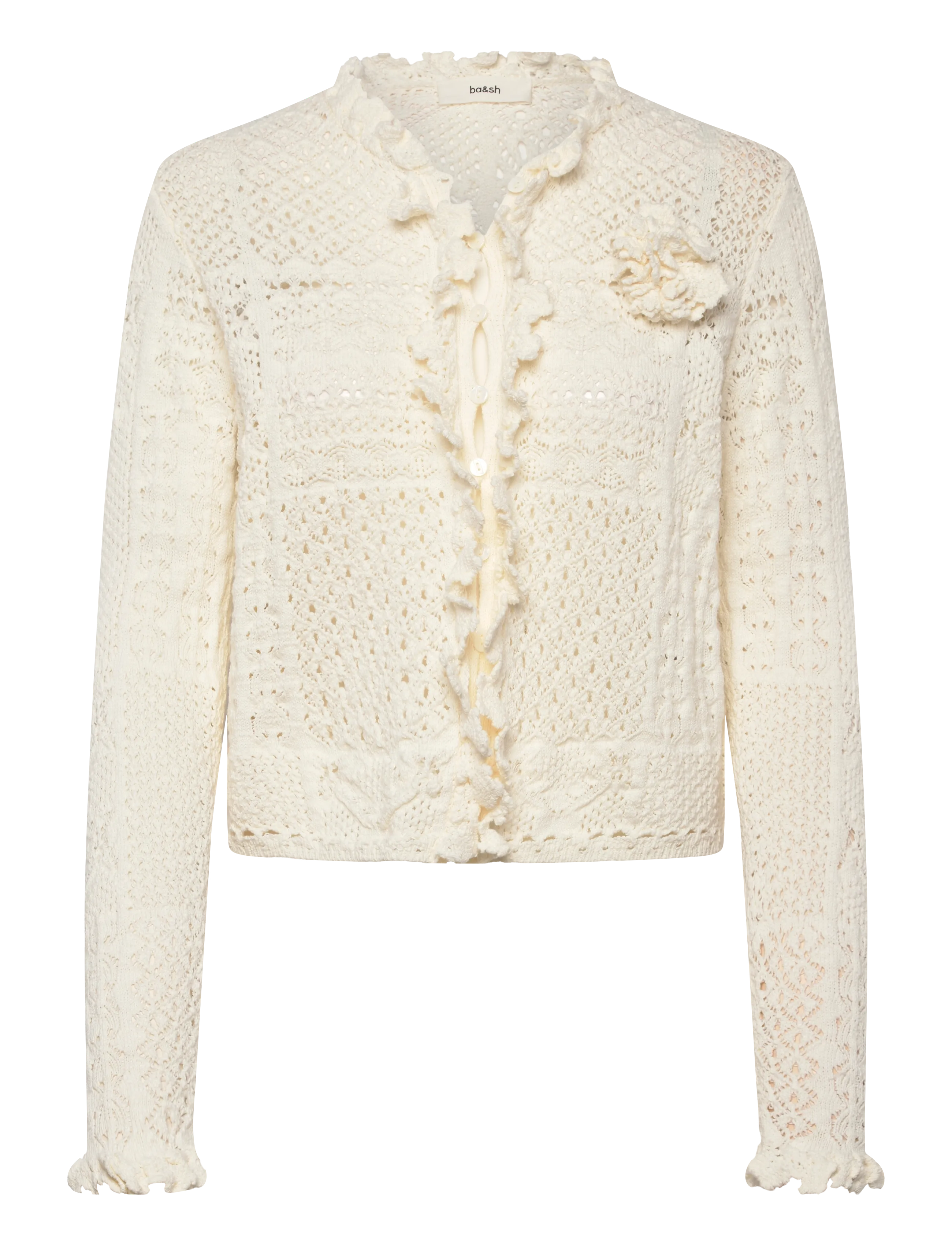 ba&sh - CARDIGAN SORIA - cardigans - ecru - 0