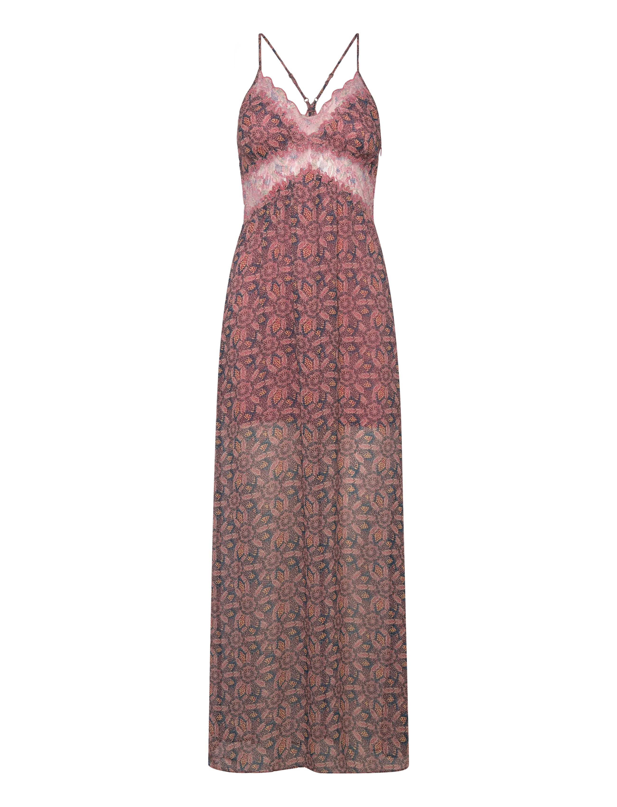 ba&sh Robe Tama, 40, Designer, Burgunderrot - Maxi Dress, Frauen