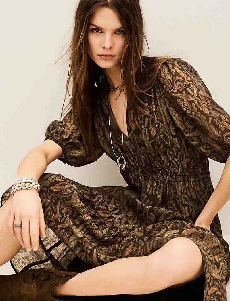 ba&sh - ROBE TANYSSA - midi-kleider - kaki - 5