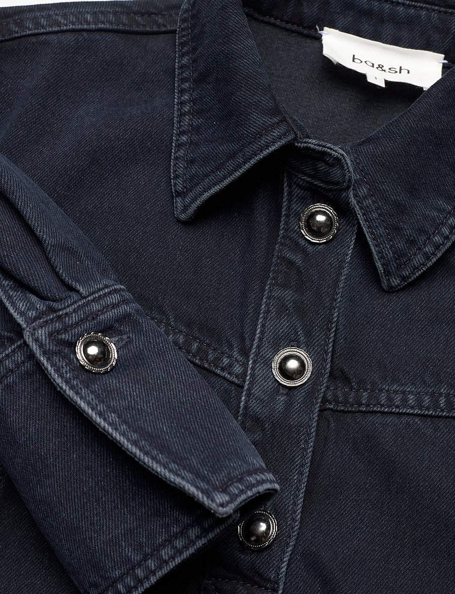 ba&sh - TOP TAVY - denim shirts - bleunuit - 5