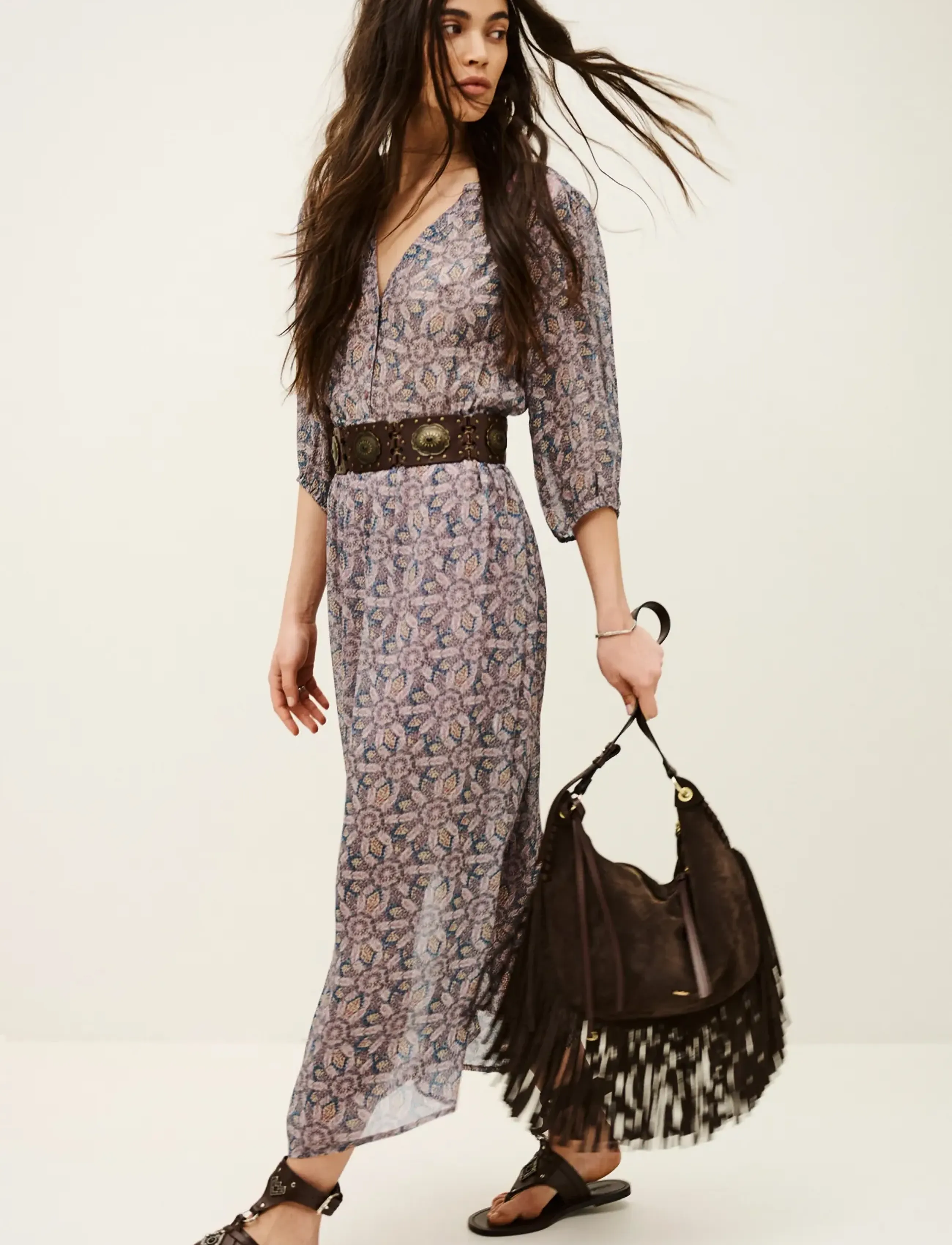 ba&sh - ROBE TIZIA - maxikjoler - blue - 5