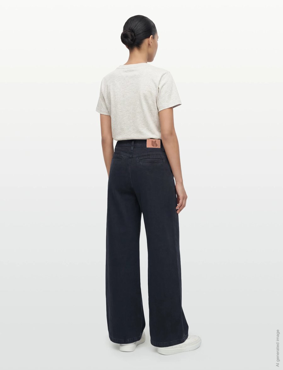 ba&sh - JEAN TOBY - hosen mit weitem bein - bleunuit - 4