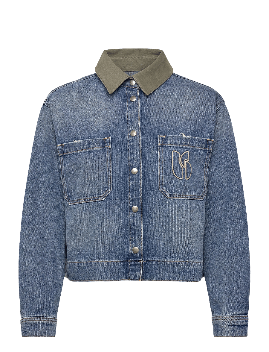 ba&sh - VESTE VIGILIO - forårsjakker - lightusedblue - 1