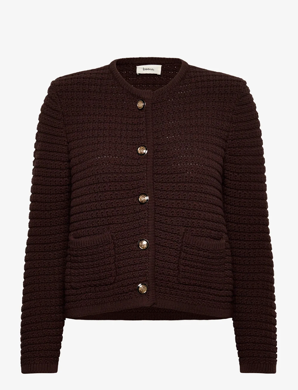 ba&sh - CARDIGAN GASPARD - koftor - chocolat - 0