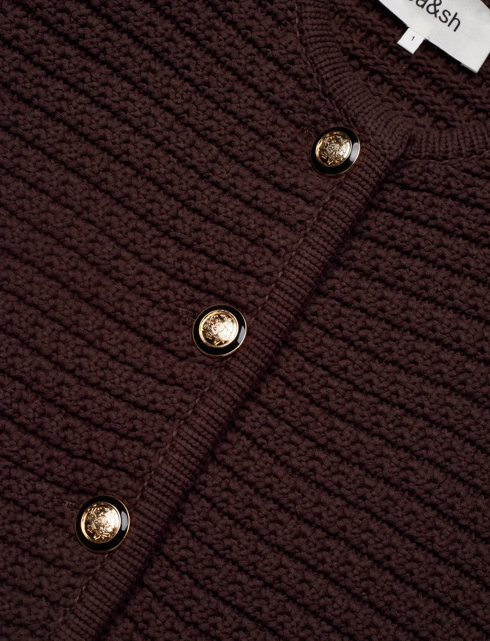 ba&sh - CARDIGAN GASPARD - koftor - chocolat - 2