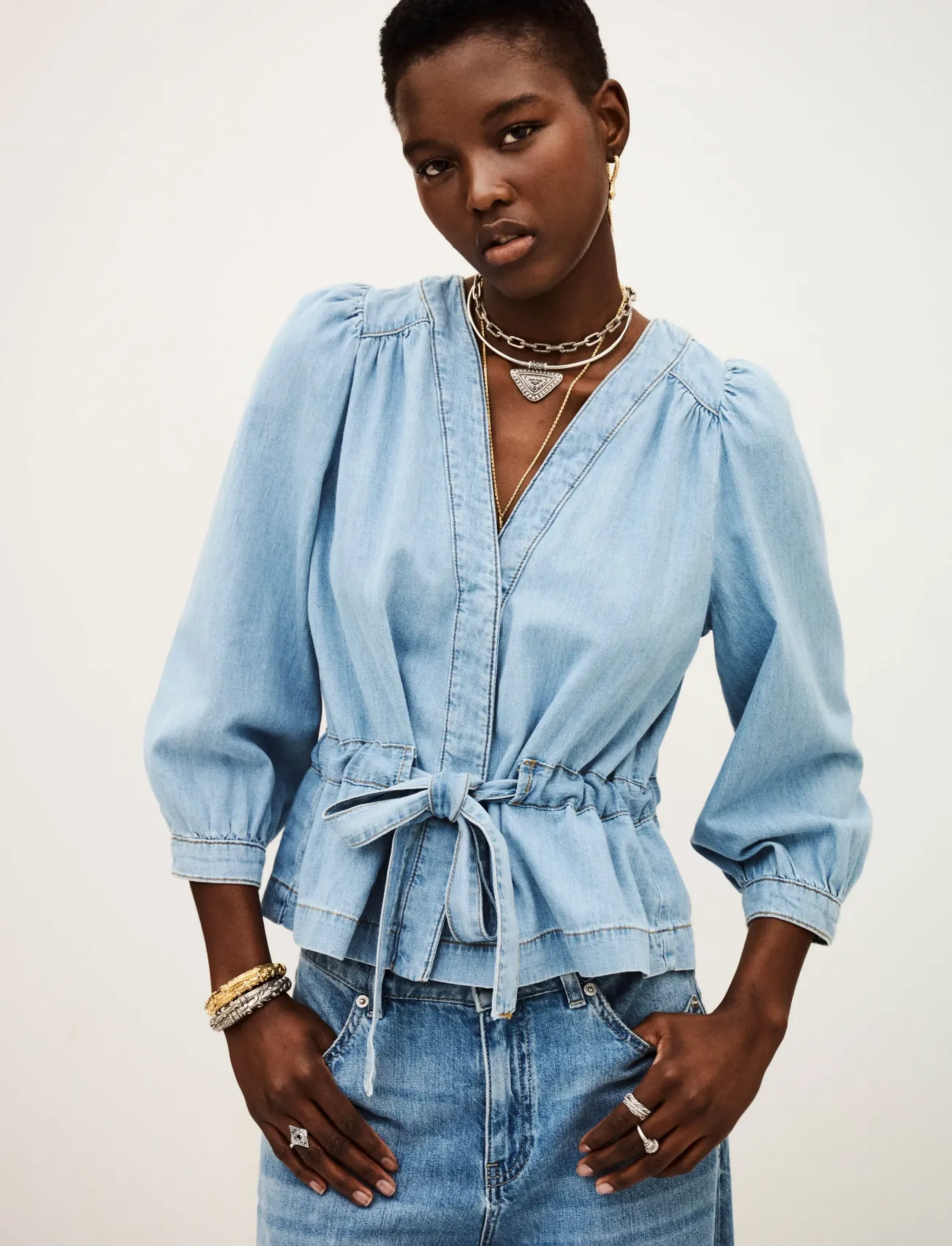 ba&sh TOP LAVINA - Bluser - BLUE / blue