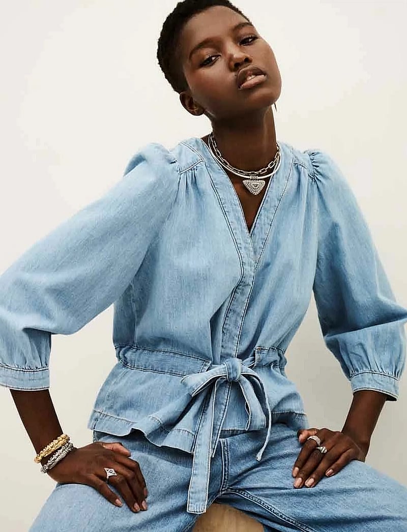 ba&sh - TOP LAVINA - langærmede bluser - blue - 3