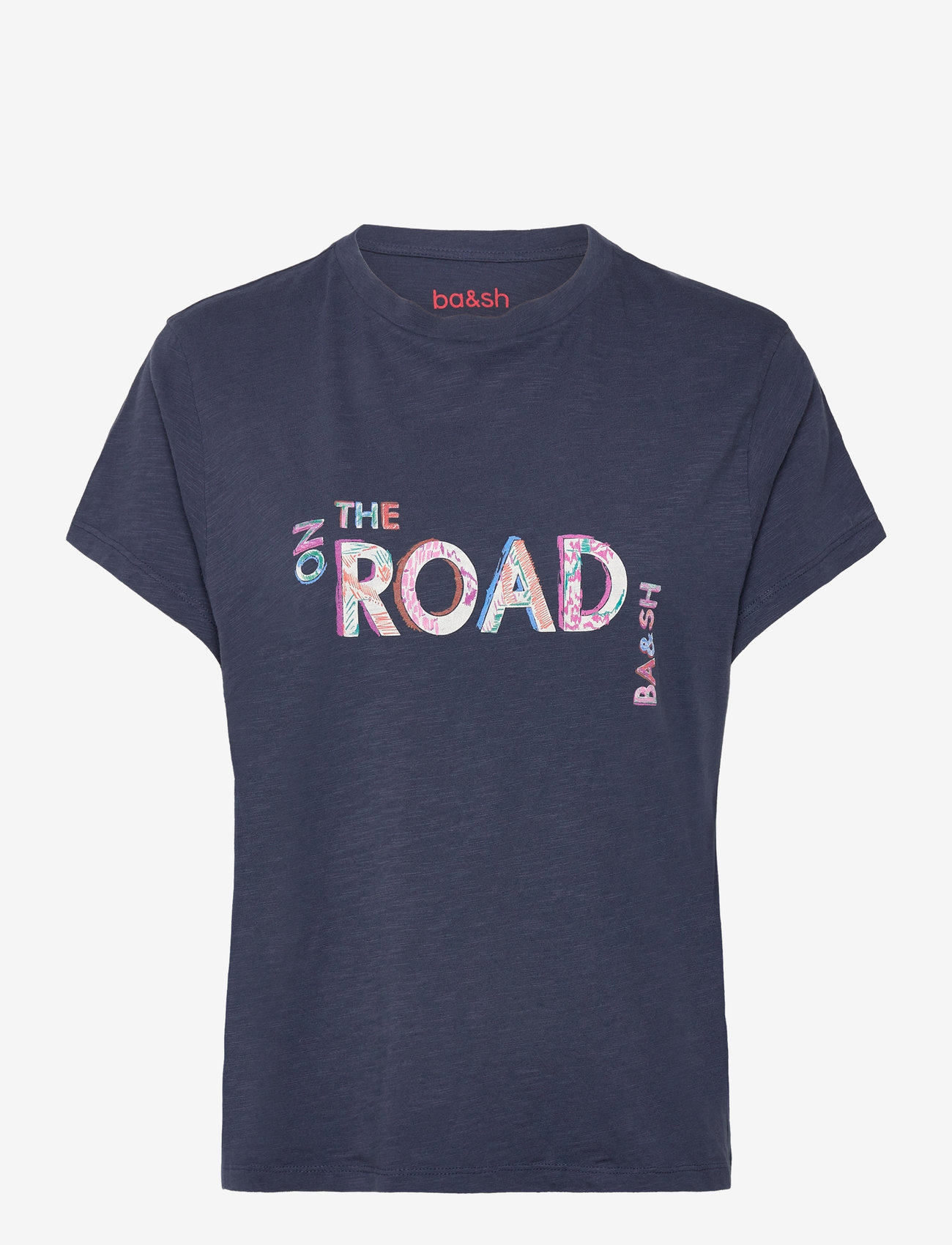 ba&sh - TEE SHIRT MITA - efterårstøj - marine - 0