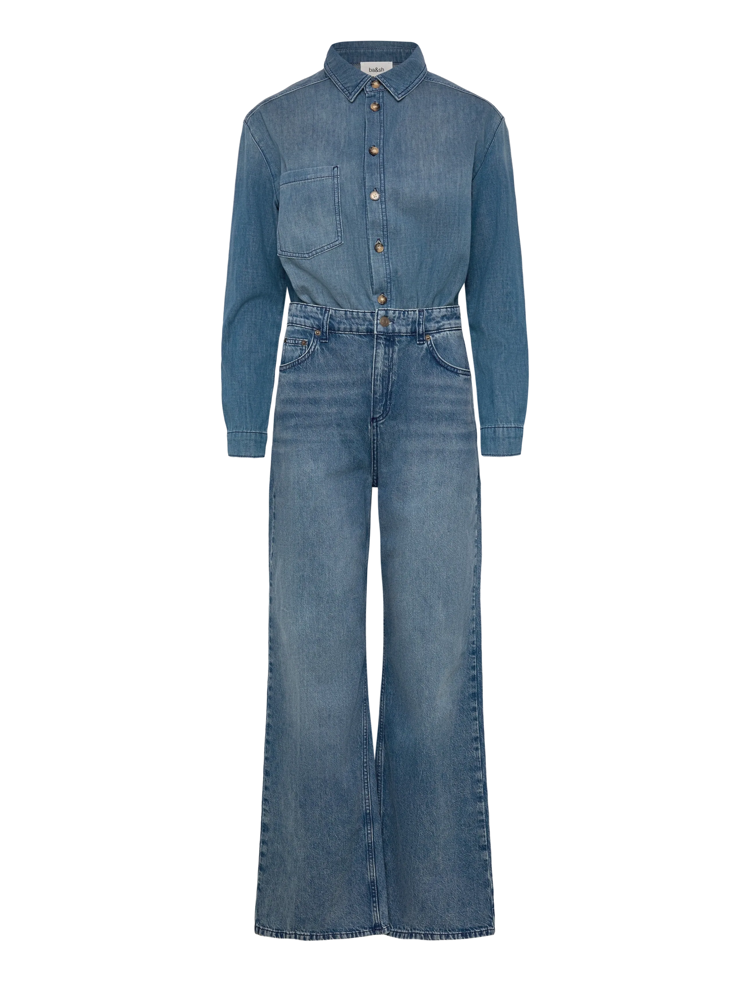 BA&SH Combinaison Bloom Blau - 36 - Damen