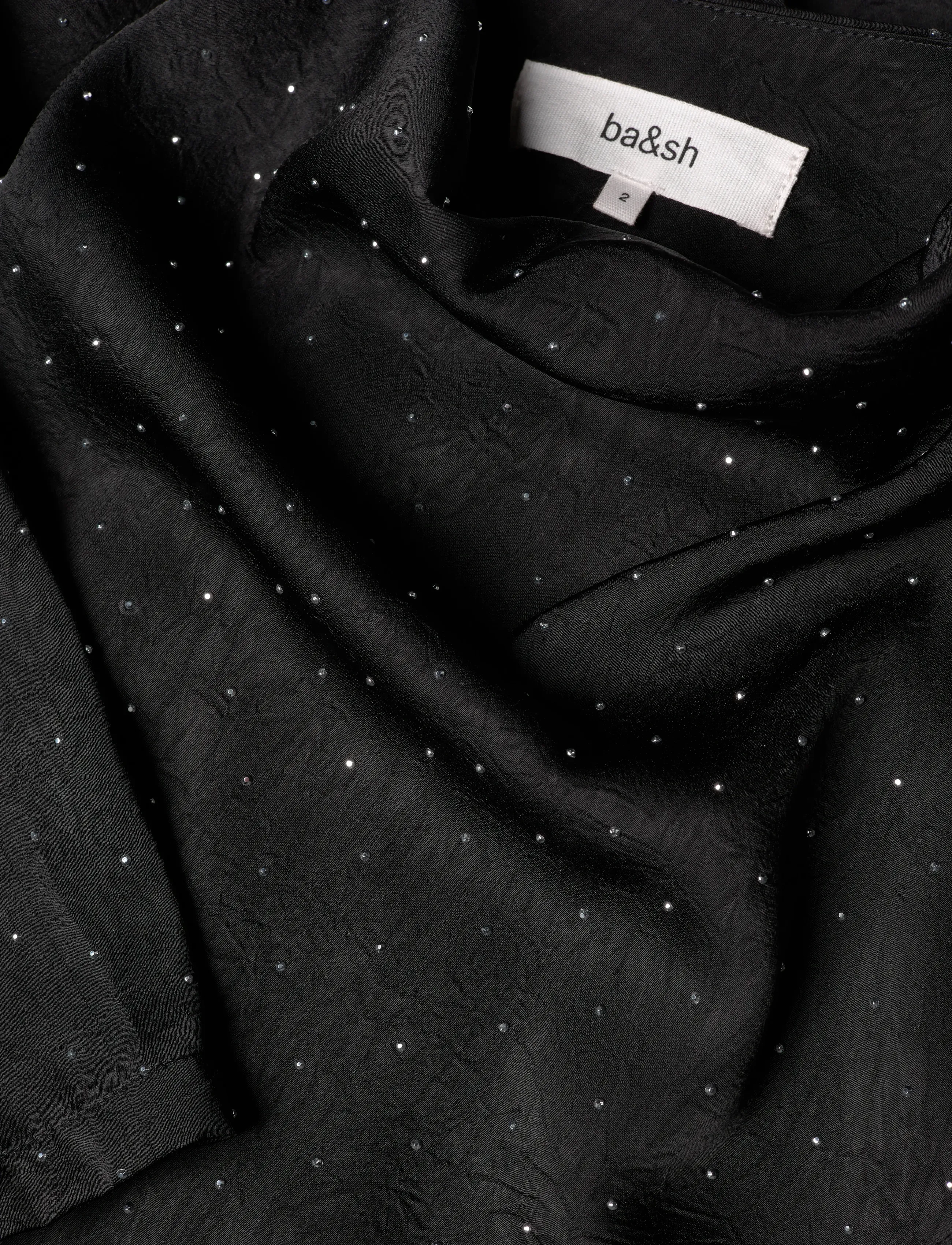 ba&sh - ROBE DELLIA - midi garuma kleitas - black - 5