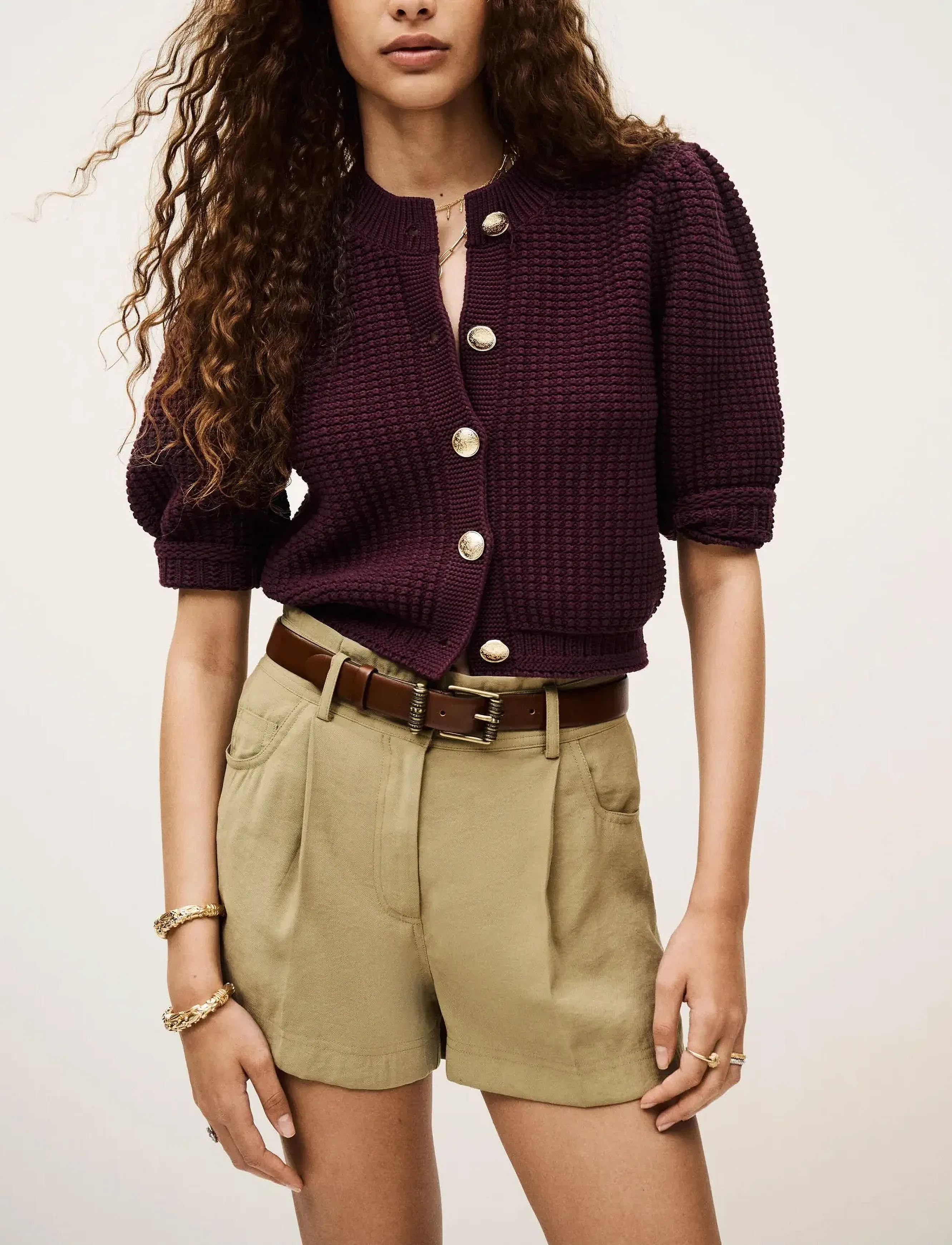 ba&sh - CARDIGAN GARANCE - jakas - bordeaux - 0