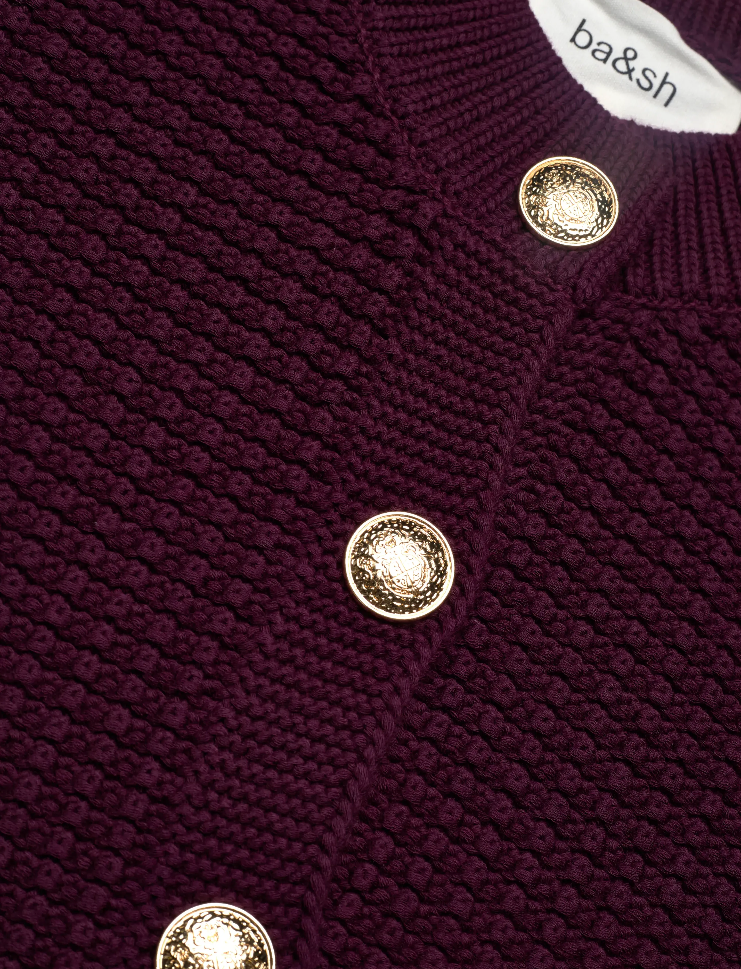 ba&sh - CARDIGAN GARANCE - jakas - bordeaux - 3