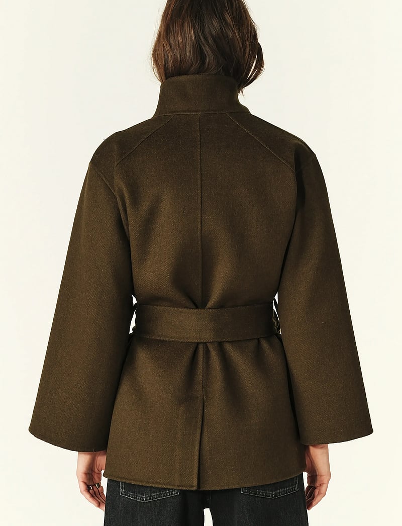 ba&sh - COAT HINI - wełniane płaszcze - kaki - 5