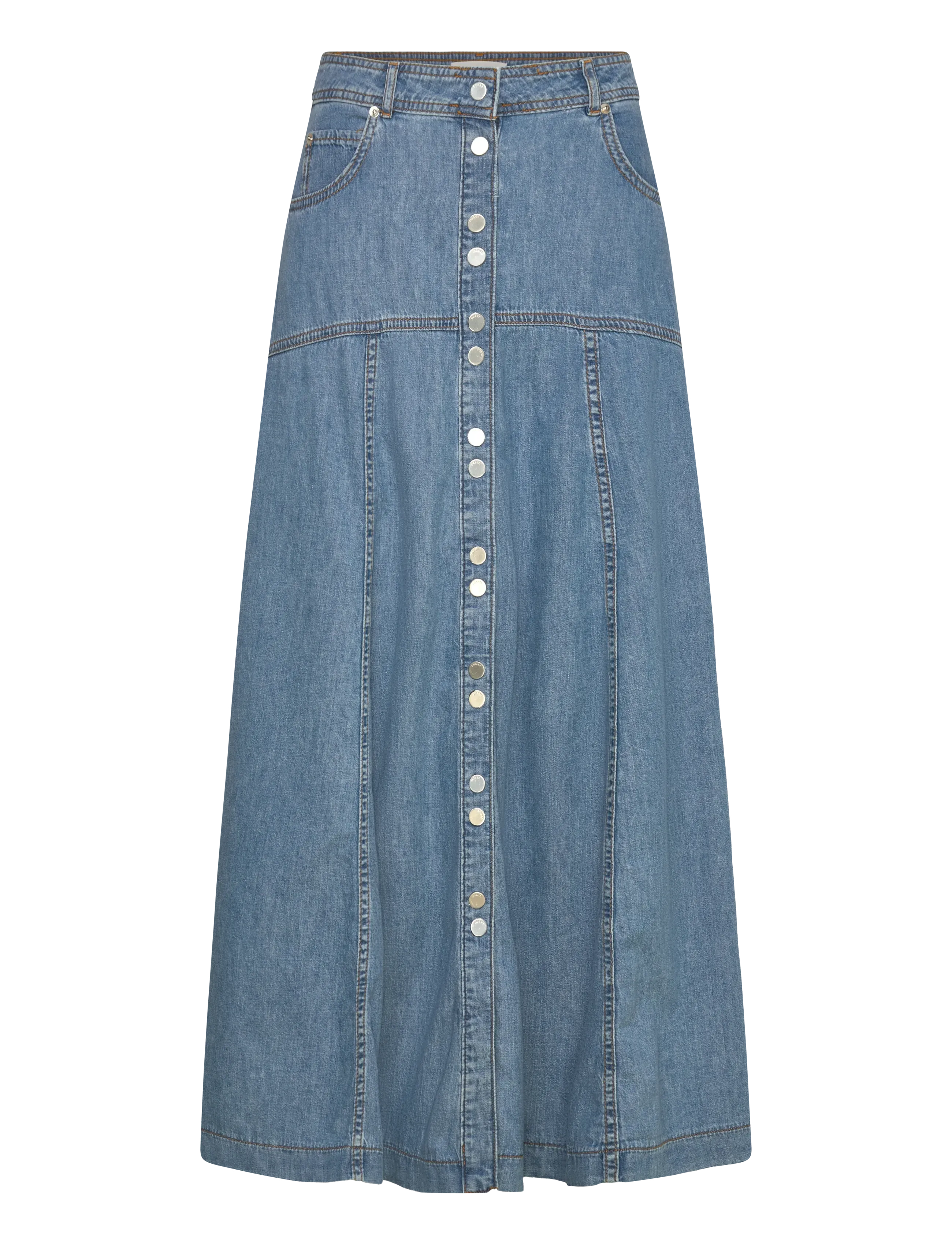 ba&sh SKIRT LADDIE - Maxikjolar - LIGHTUSEDBLUE / blue