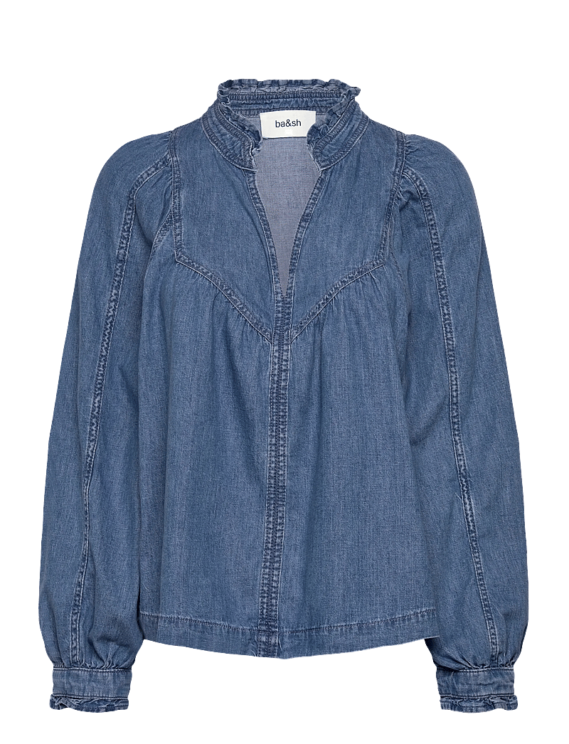 ba&sh - TOP LAY - jeansowe koszule - lightusedblue - 1