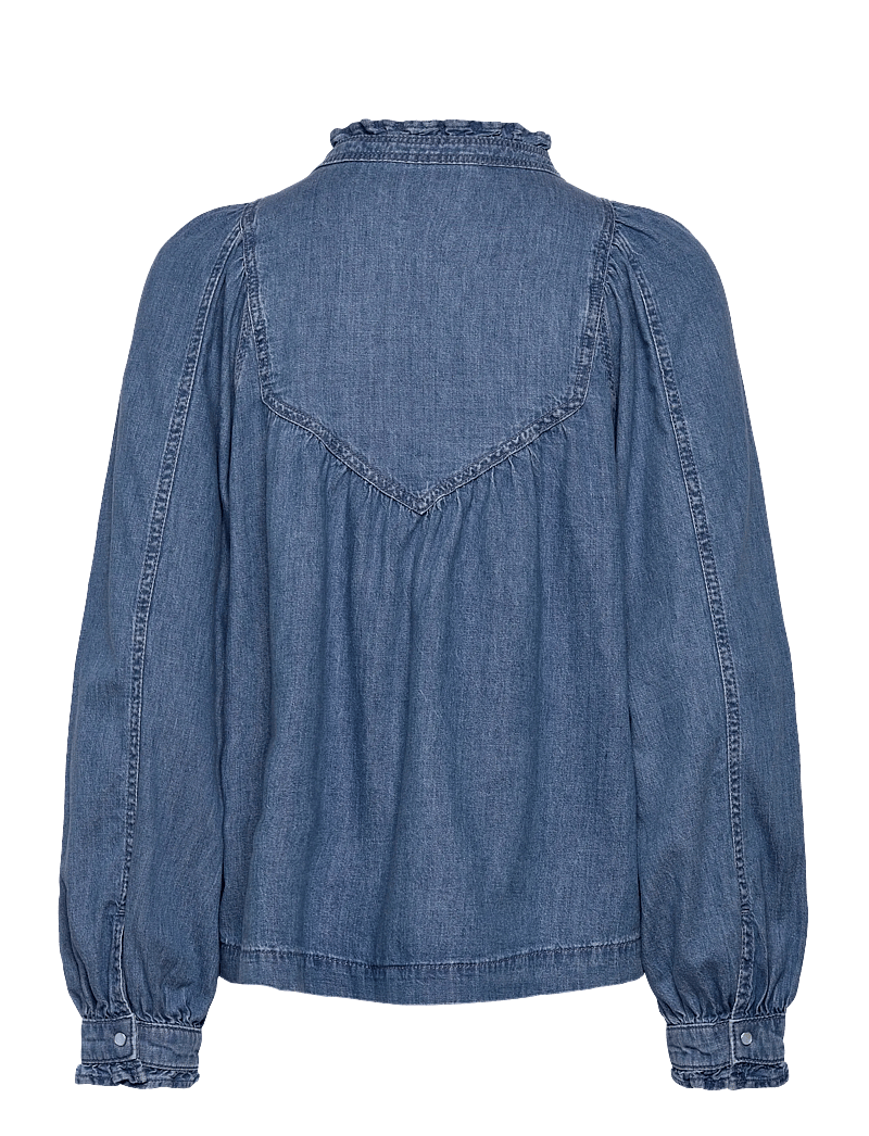 ba&sh - TOP LAY - jeansowe koszule - lightusedblue - 2