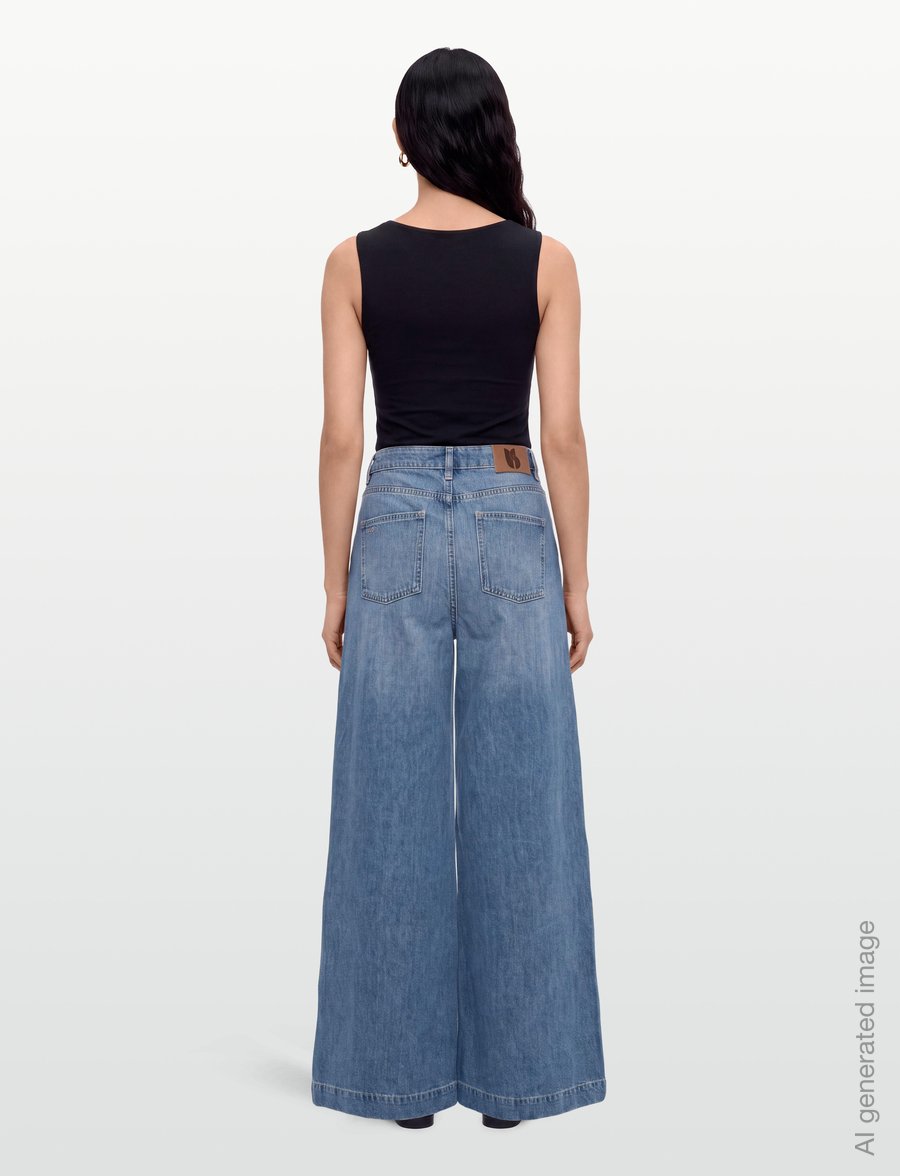ba&sh - JEANS MUSC - wide leg jeans - blue - 4