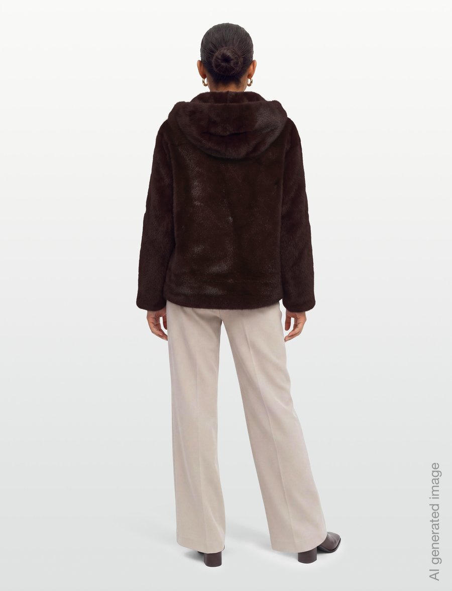 ba&sh - COAT PANDY - villased mantlid - brown - 4