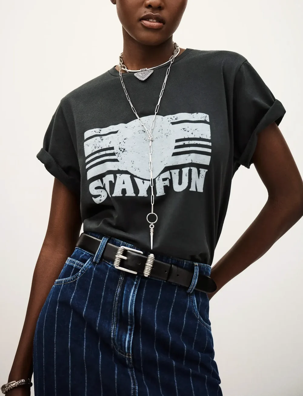 ba&sh - TSHIRT REESE - t-shirts - anthracite - 0