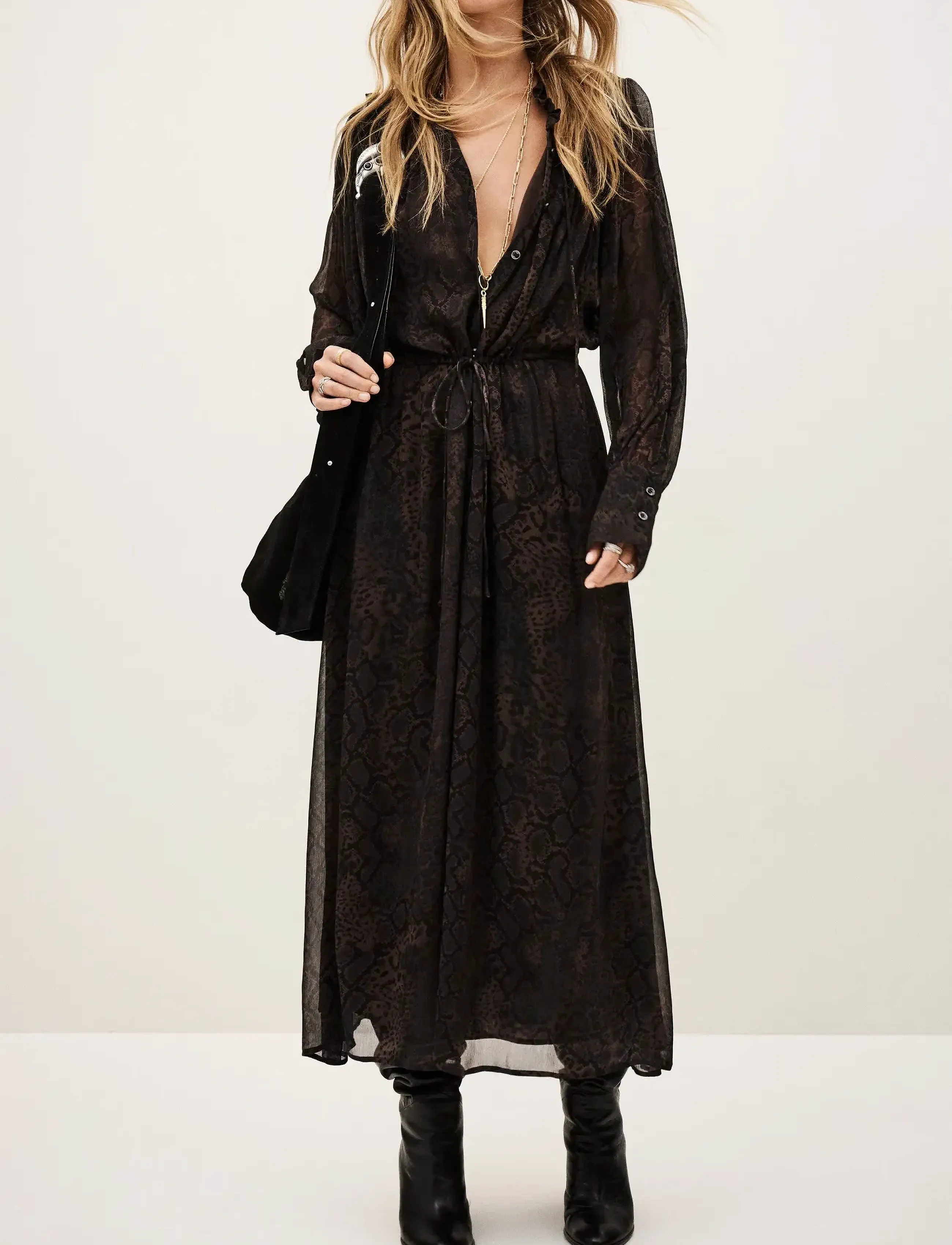 ba&sh ROBE SAHARA - Maxikleider - BROWN / brown