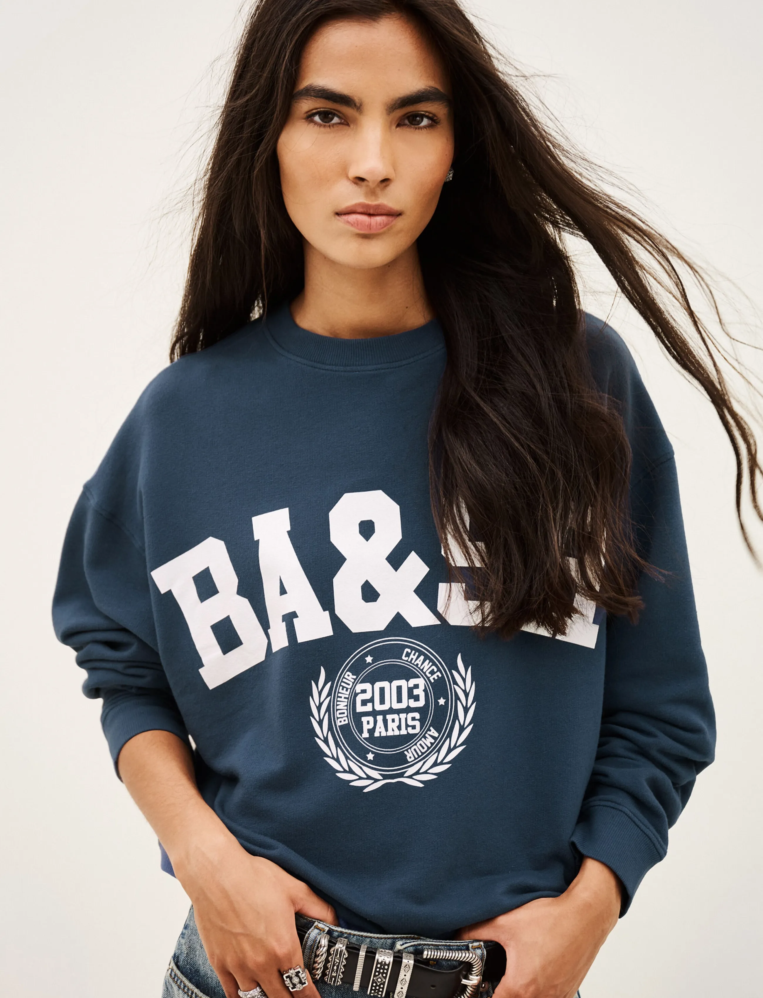 ba&sh - SWEATSHIRT BENJAMIN - hverdags stil - blue - 3