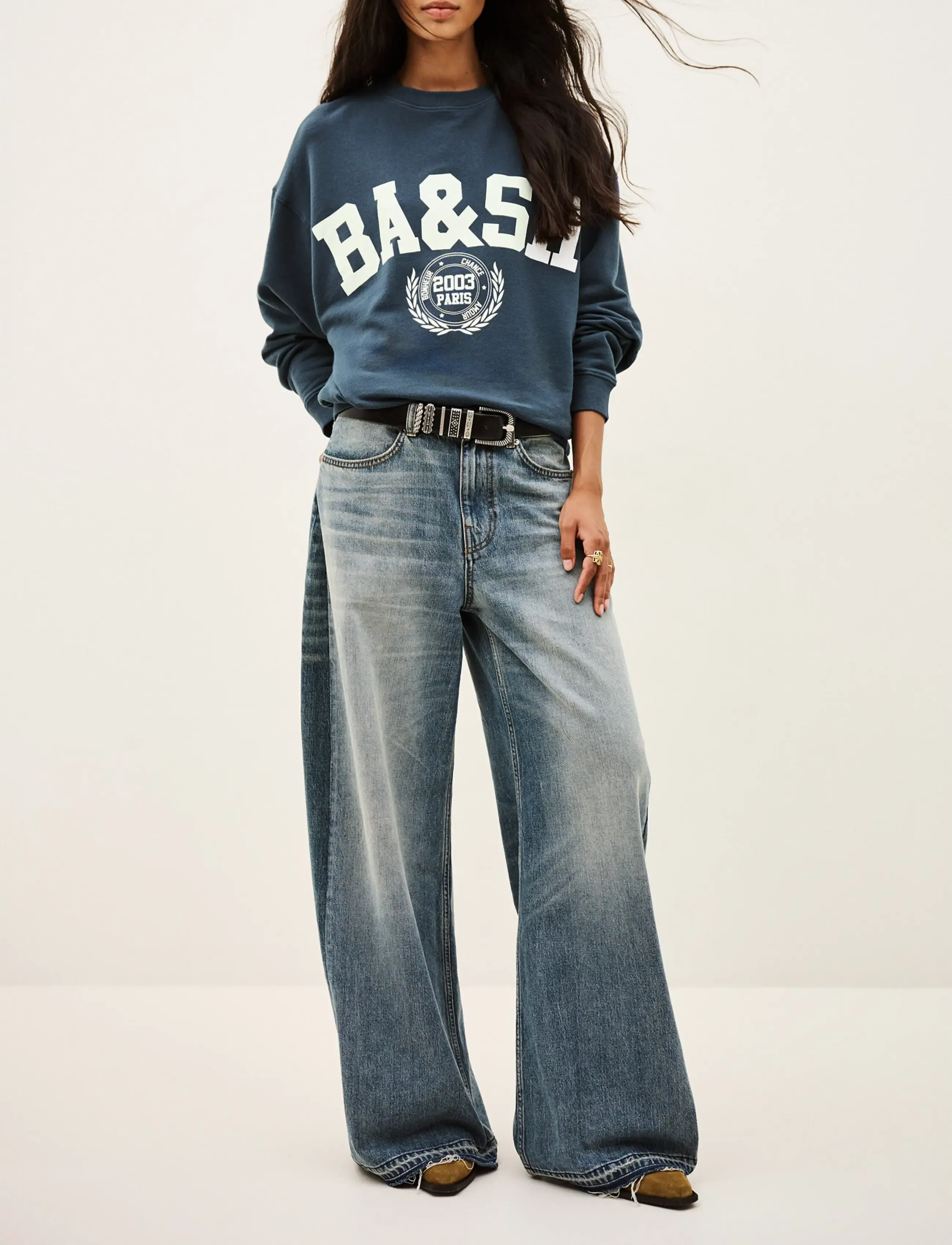 ba&sh - SWEATSHIRT BENJAMIN - hverdags stil - blue - 4