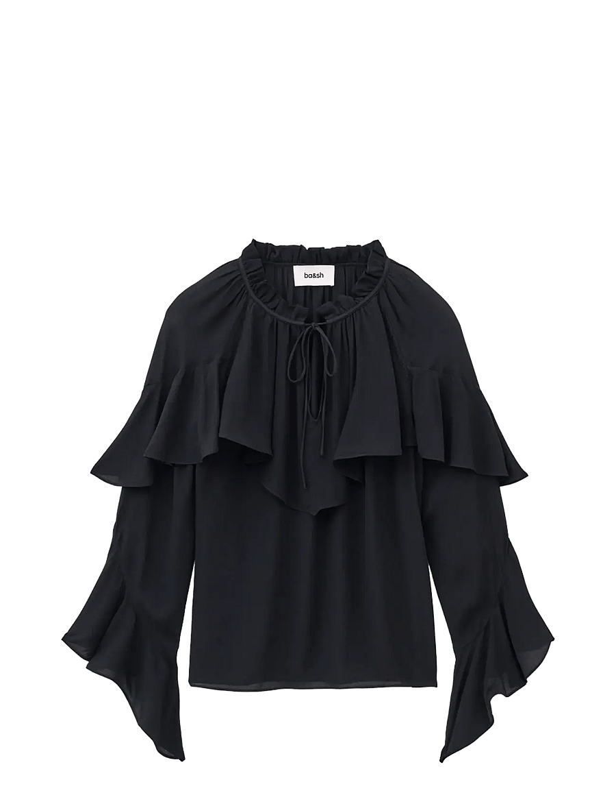 ba&sh - BLOUSE BETTY - långärmade blusar - black - 1