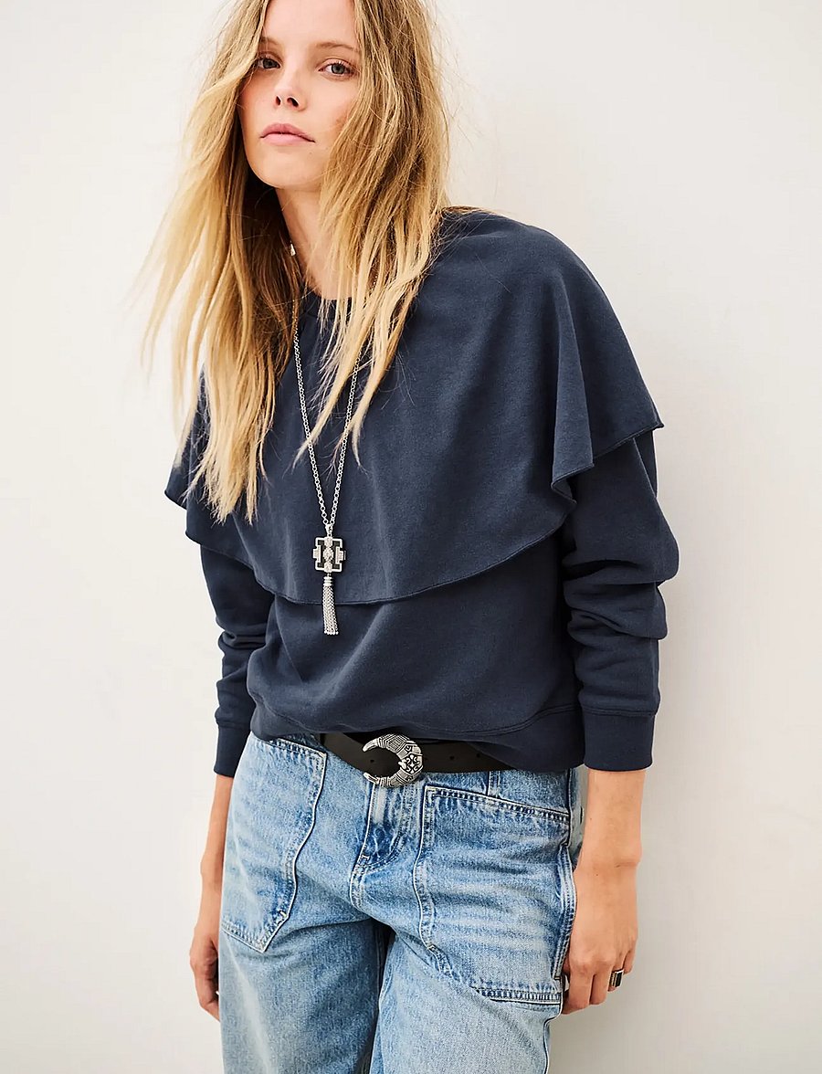 ba&sh - SWEATSHIRT DEHINA - sweatshirts - blue - 0