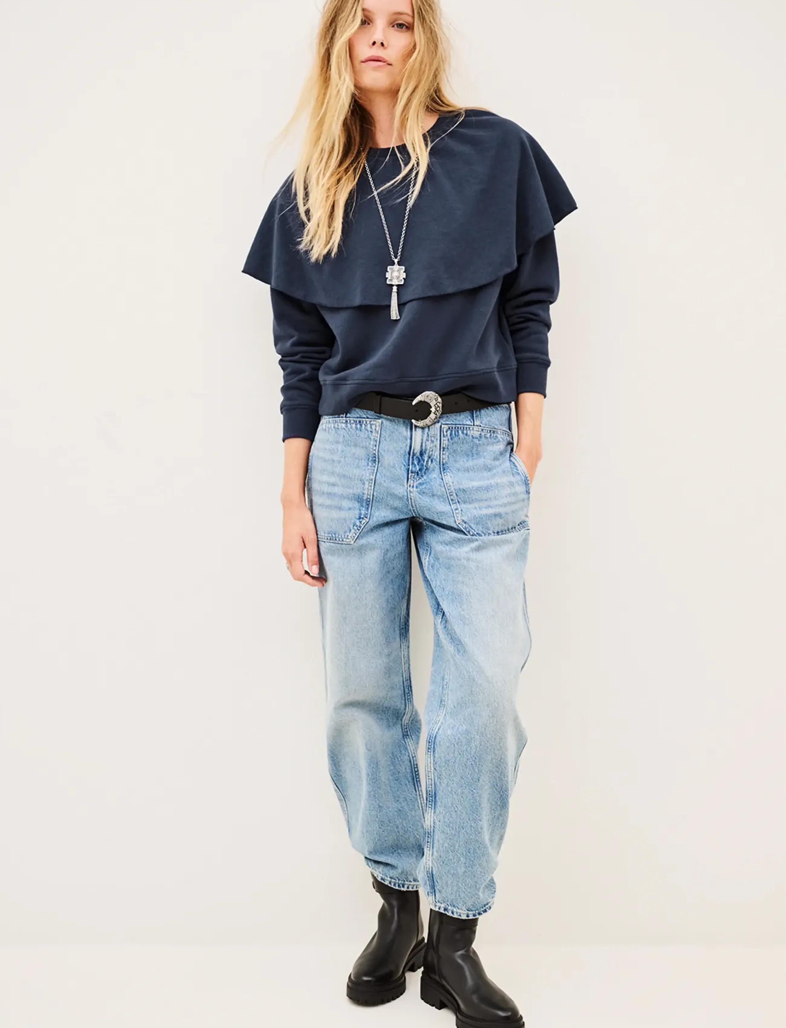 ba&sh - SWEATSHIRT DEHINA - sweatshirts - blue - 3