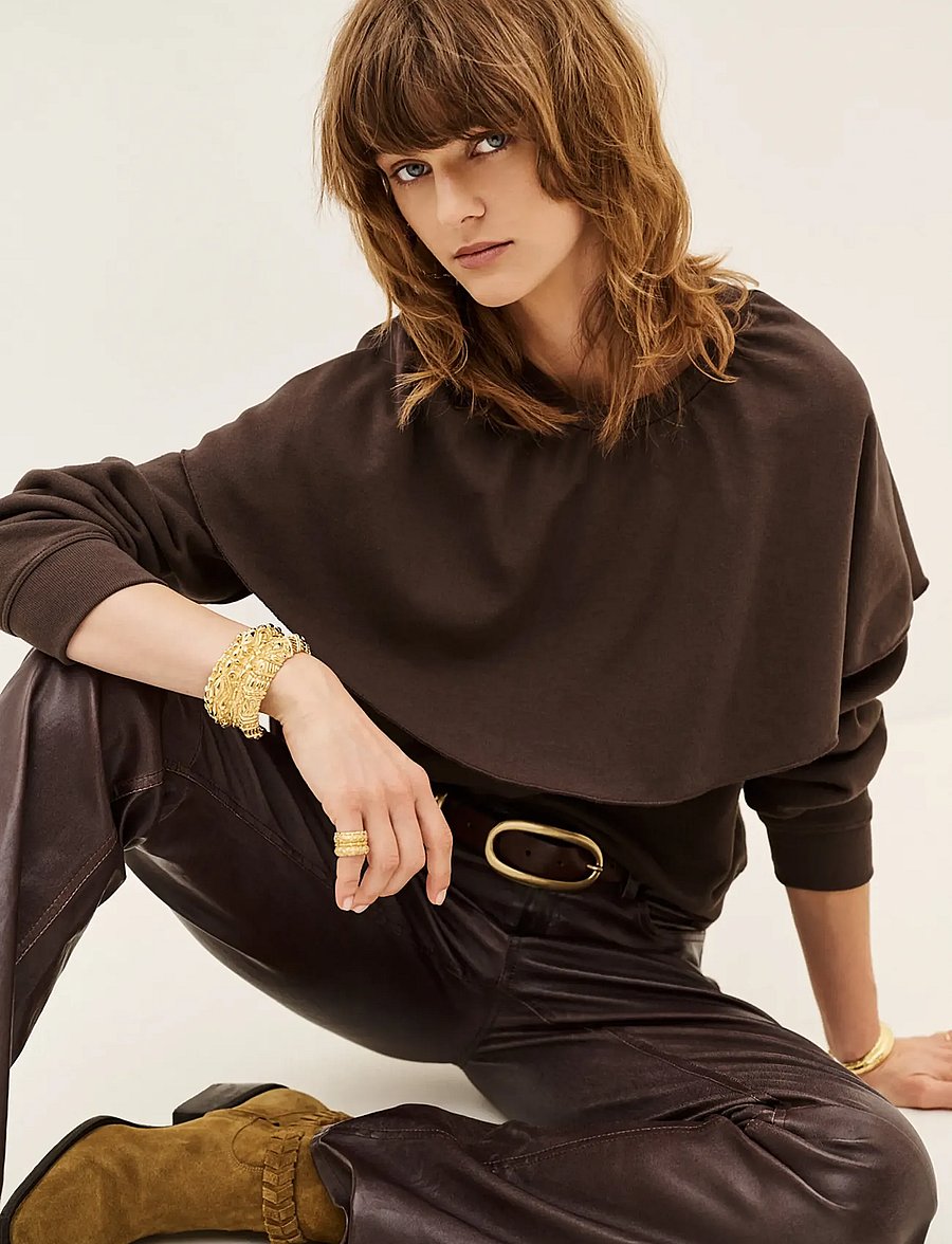 ba&sh - SWEATSHIRT DEHINA - vardagsstil - brown - 4