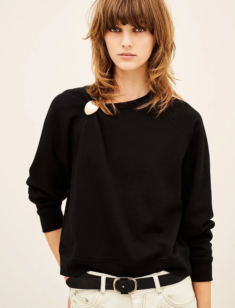 ba&sh - SWEATSHIRT DELLA - vardagsstil - black - 0