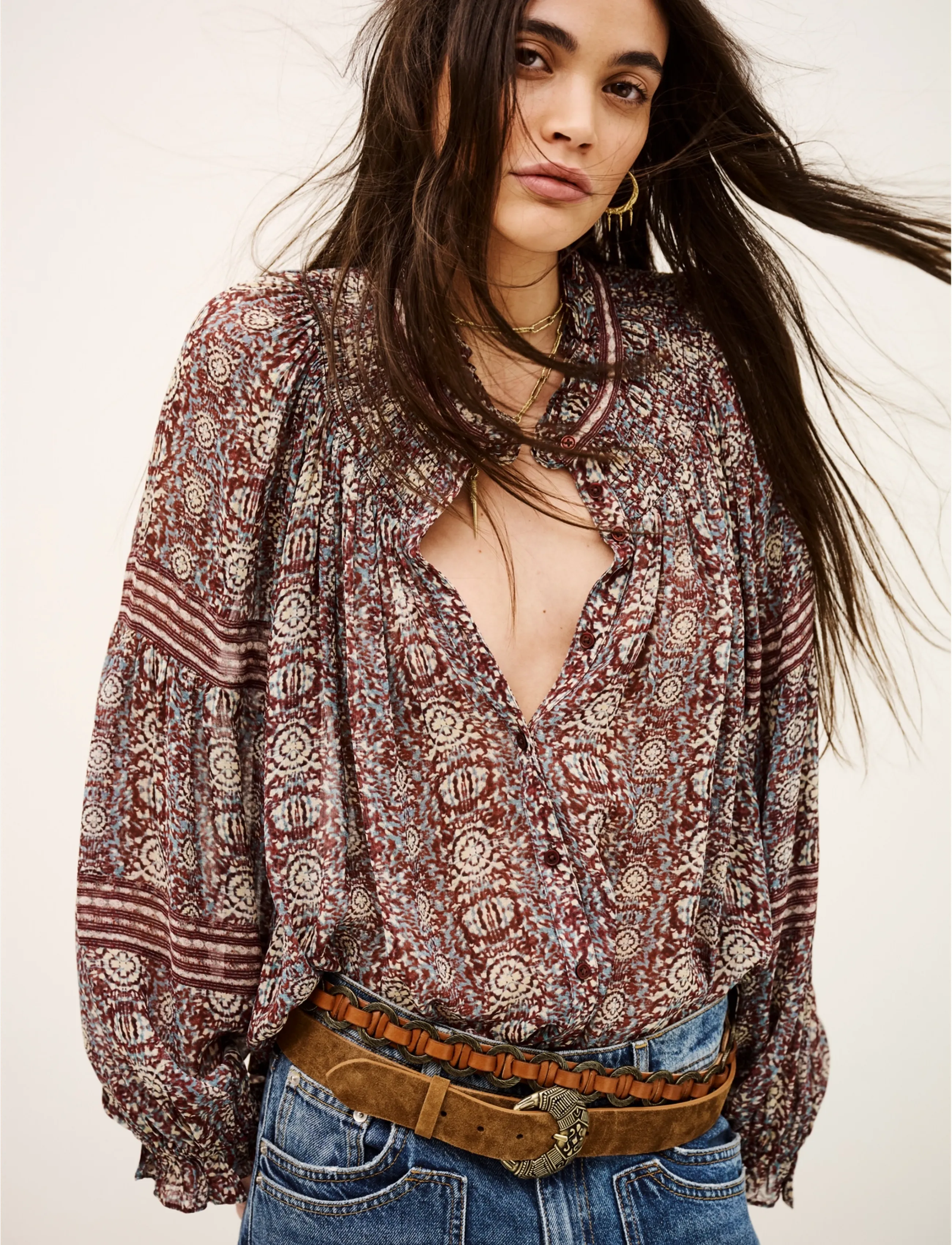 ba&sh SHIRT DENNA - Bluser - BURGUNDY / burgundy