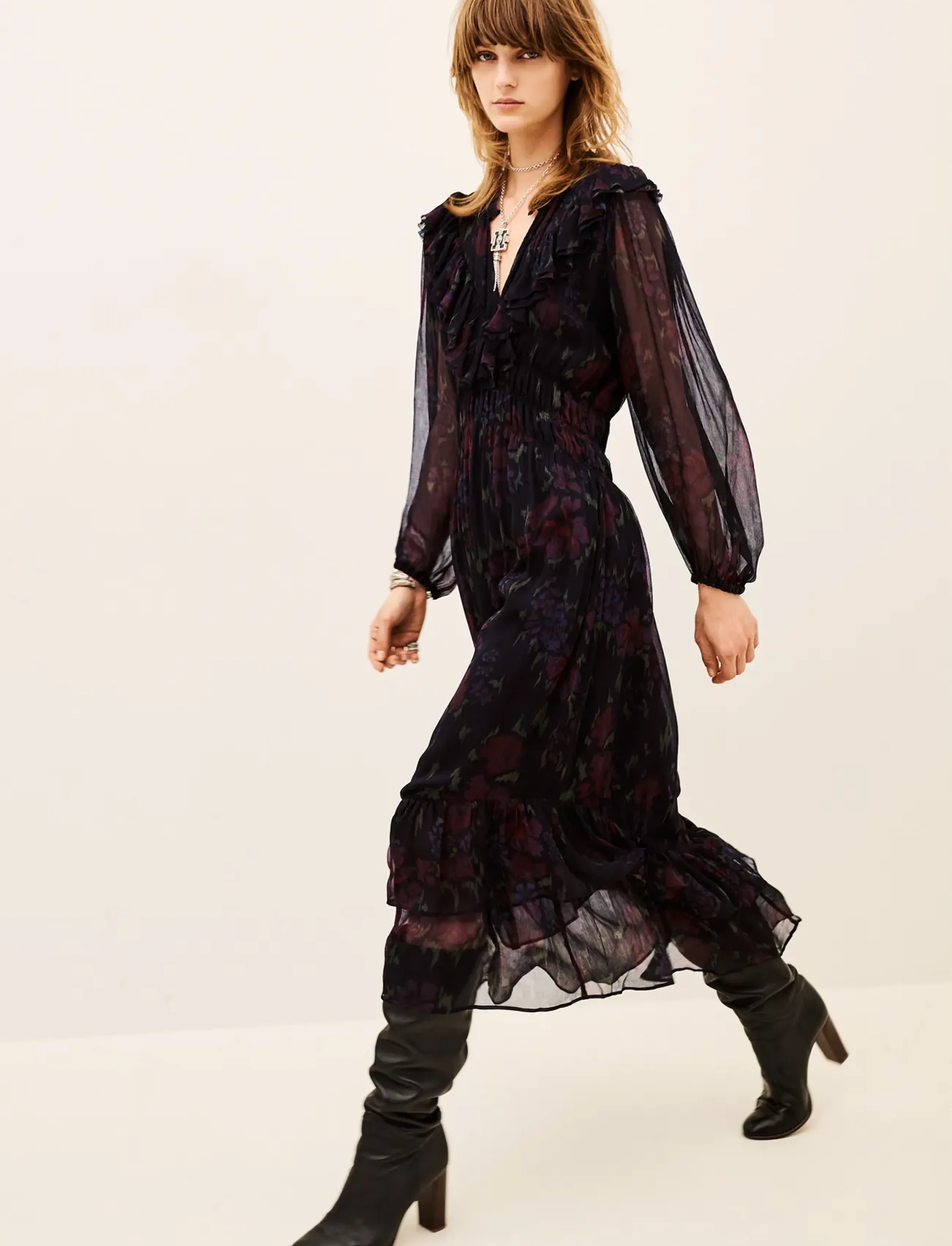 ba&sh DRESS DOVA - Modetrender - BLACK / black