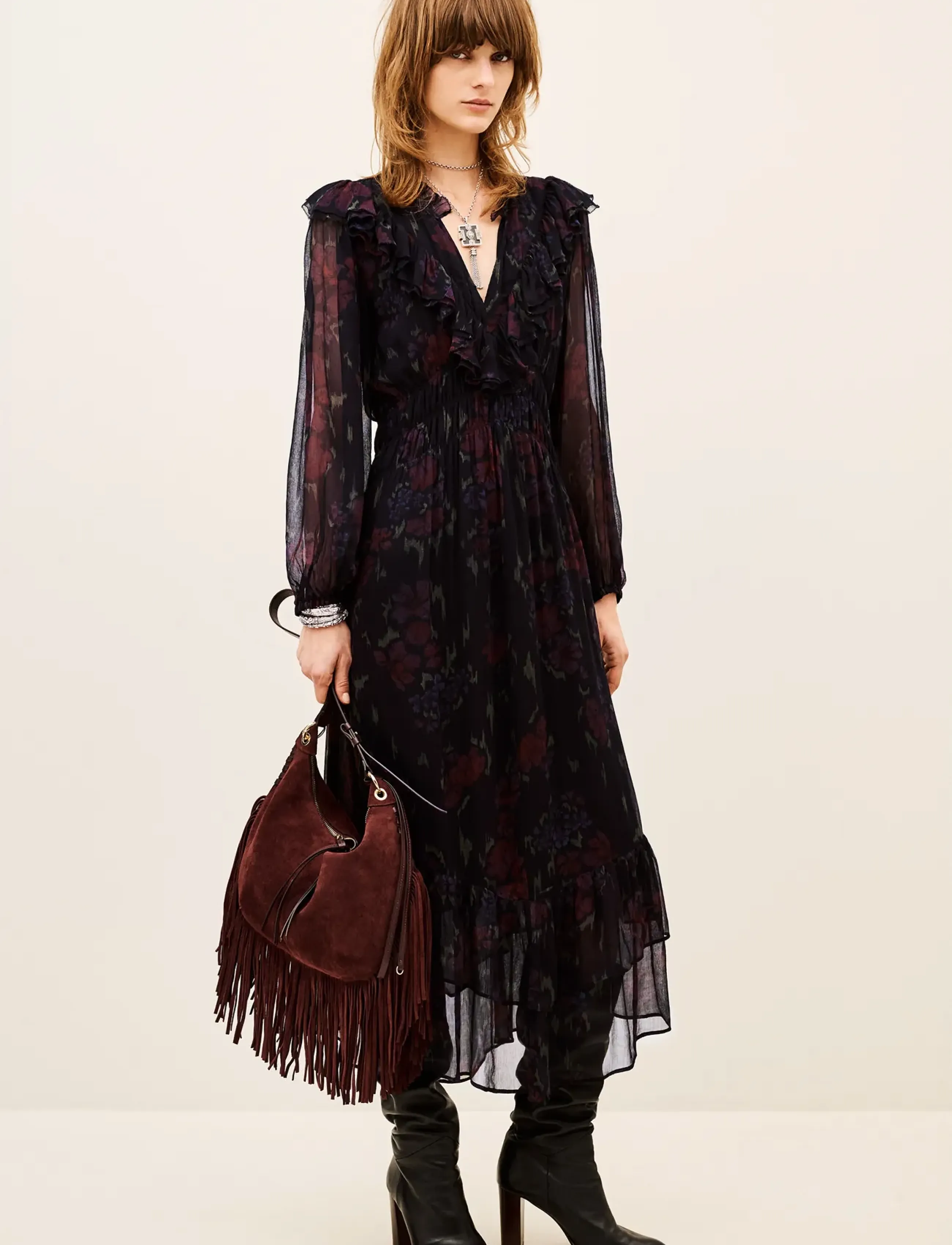 ba&sh - DRESS DOVA - maxiklänningar - black - 2