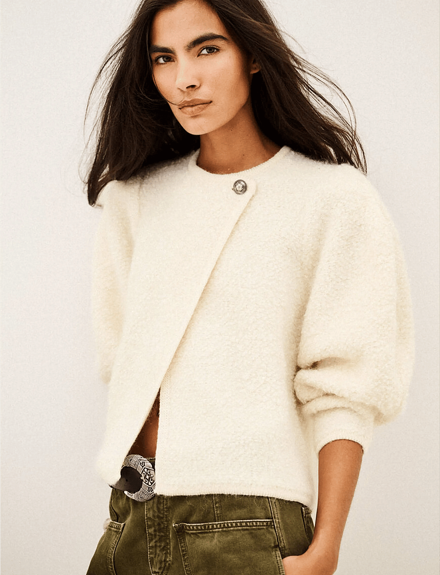ba&sh - CARDIGAN FIDA - cardigans - white - 0