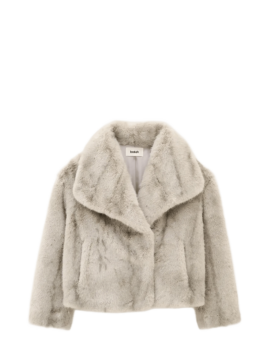 ba&sh - COAT FOXY - kunstpelz - grey - 0