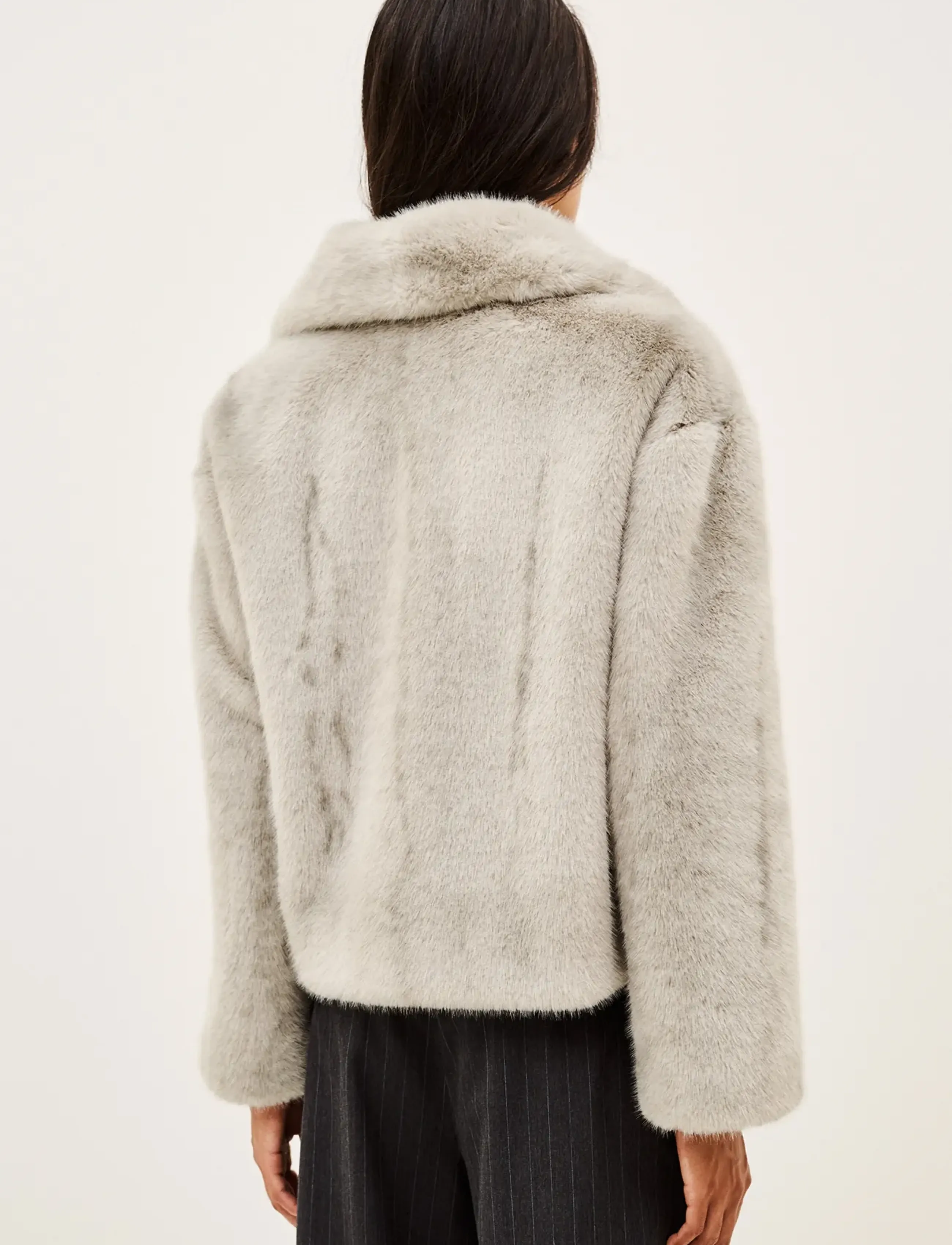 ba&sh - COAT FOXY - kunstpelz - grey - 1