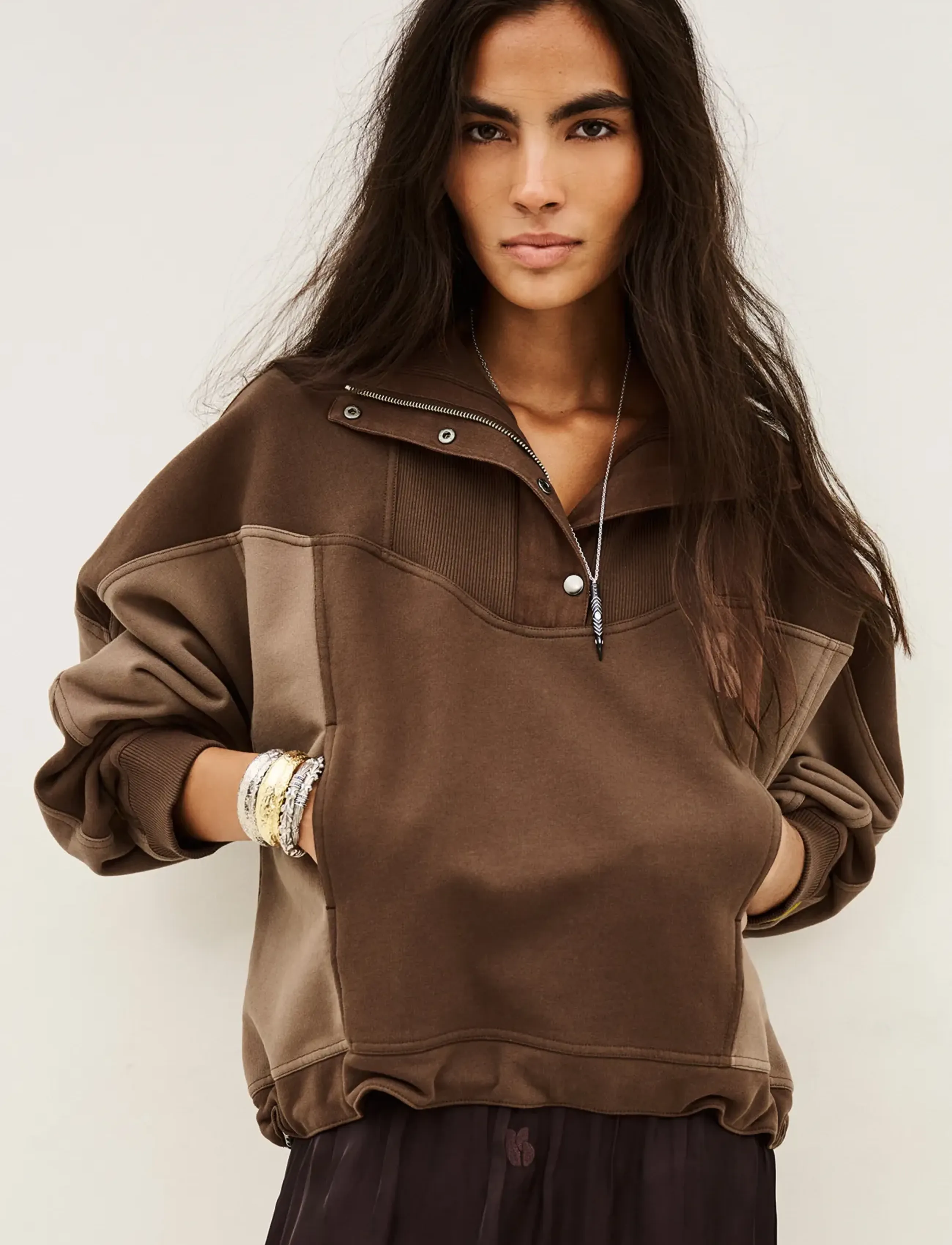 ba&sh - SWEATSHIRT JESSY - vardagsstil - brown - 0