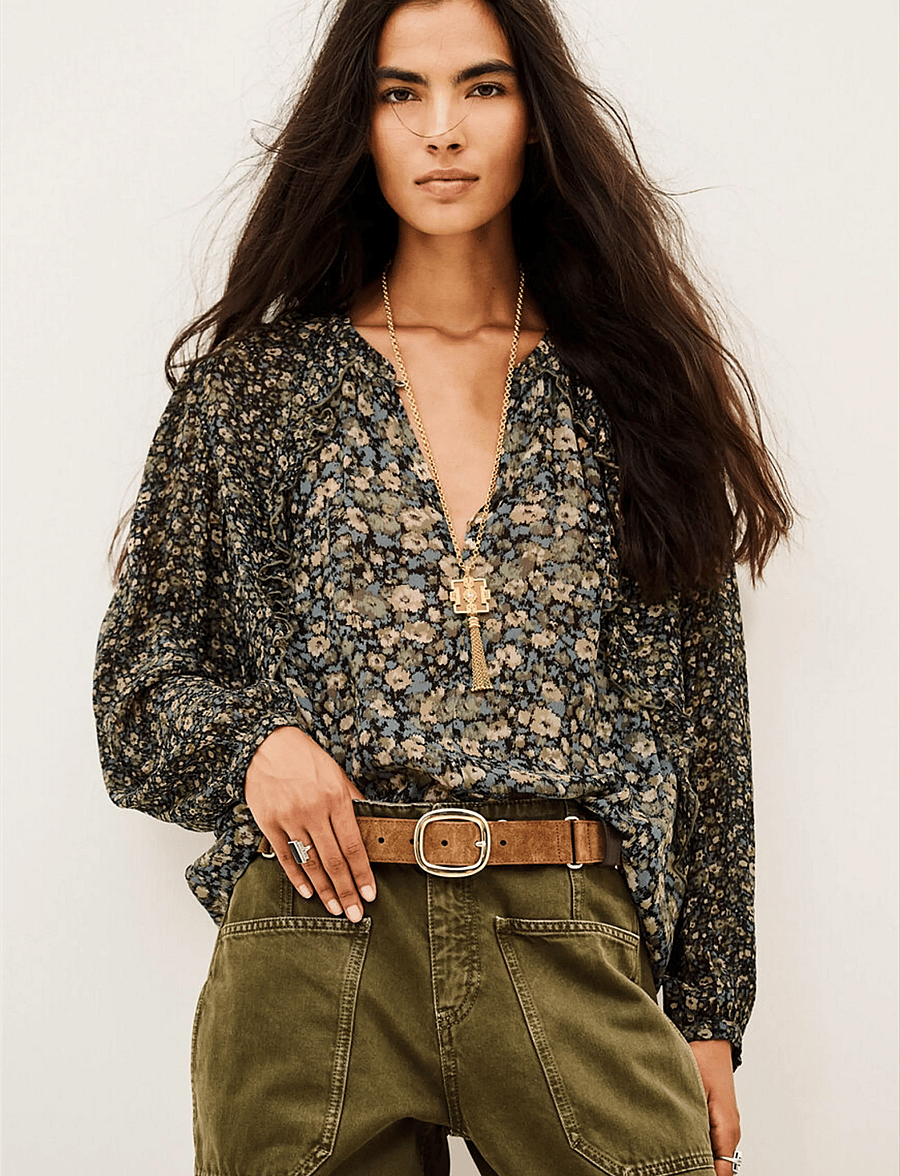 ba&sh - BLOUSE KROSS - pikkade varrukatega pluusid - khaki green - 0